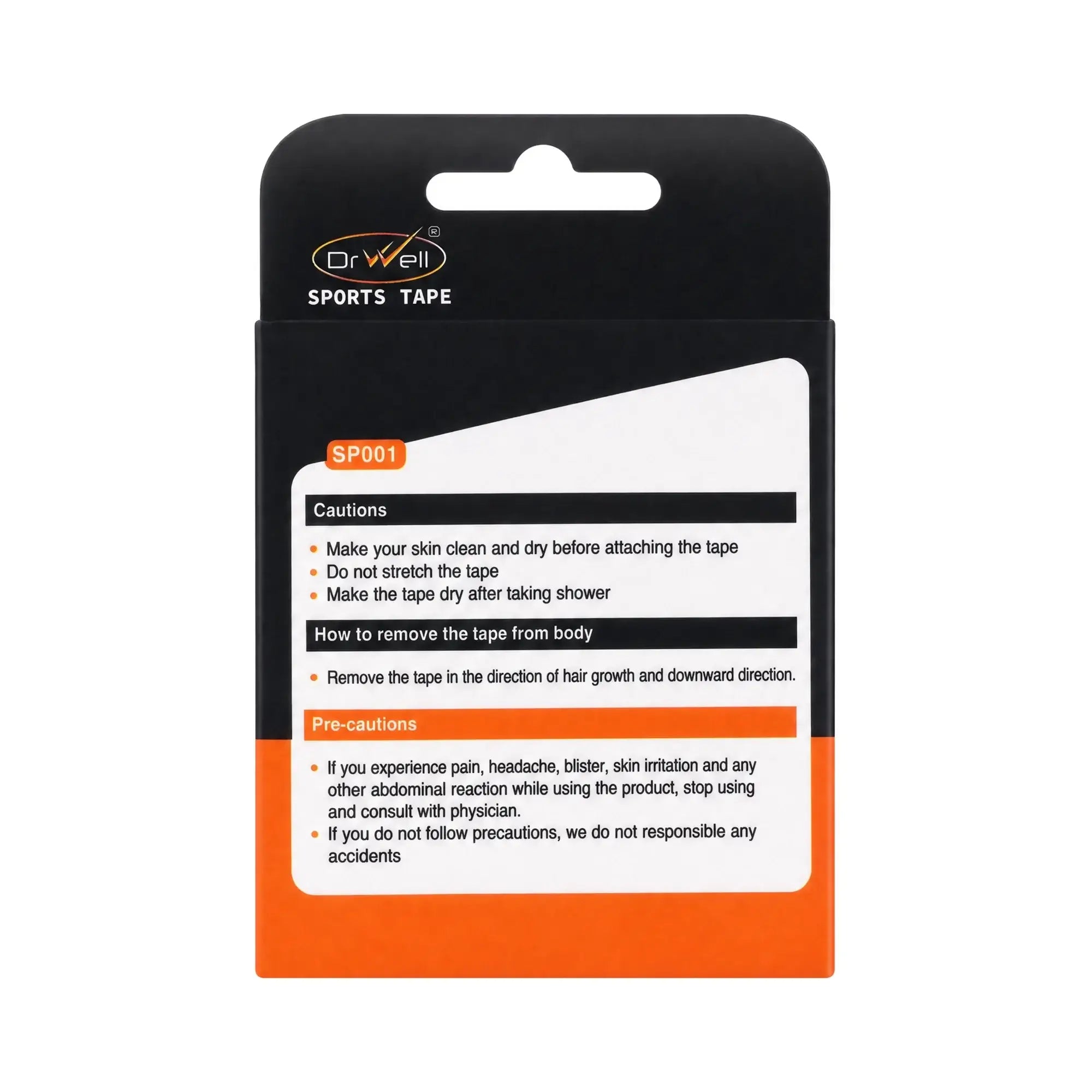 61128-Dr Well Sports Tape 5cmx5m - Red +2