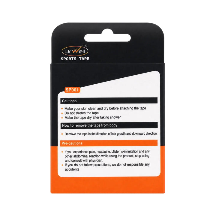 61128-Dr Well Sports Tape 5cmx5m - Red +2