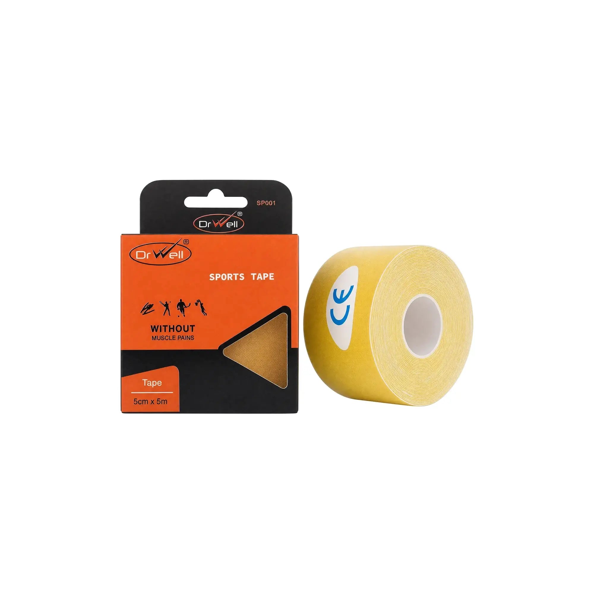 61129-Dr Well Sports Tape 5cmx5m - Yellow 