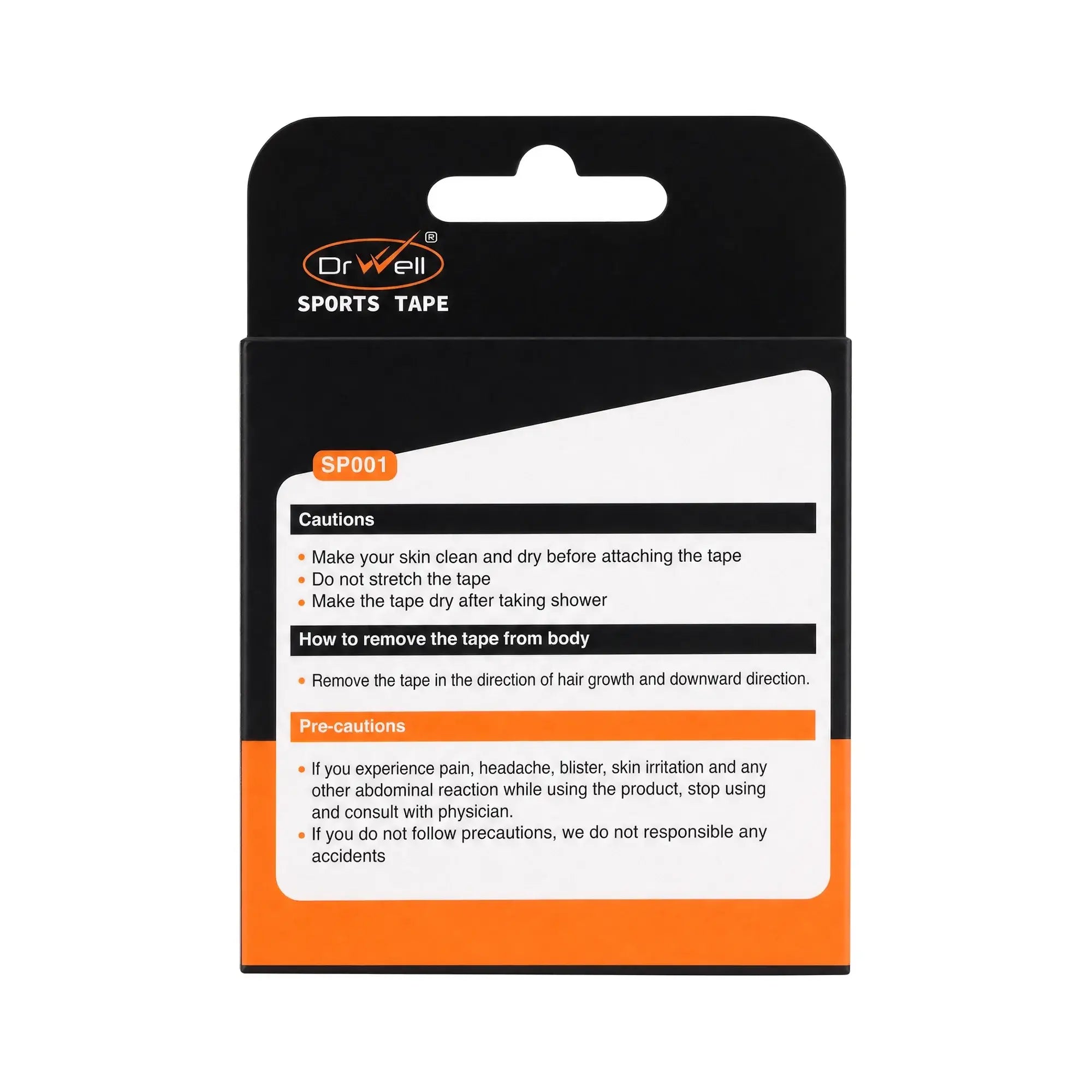 61130-Dr Well Sports Tape 5cmx5m - Brown +2