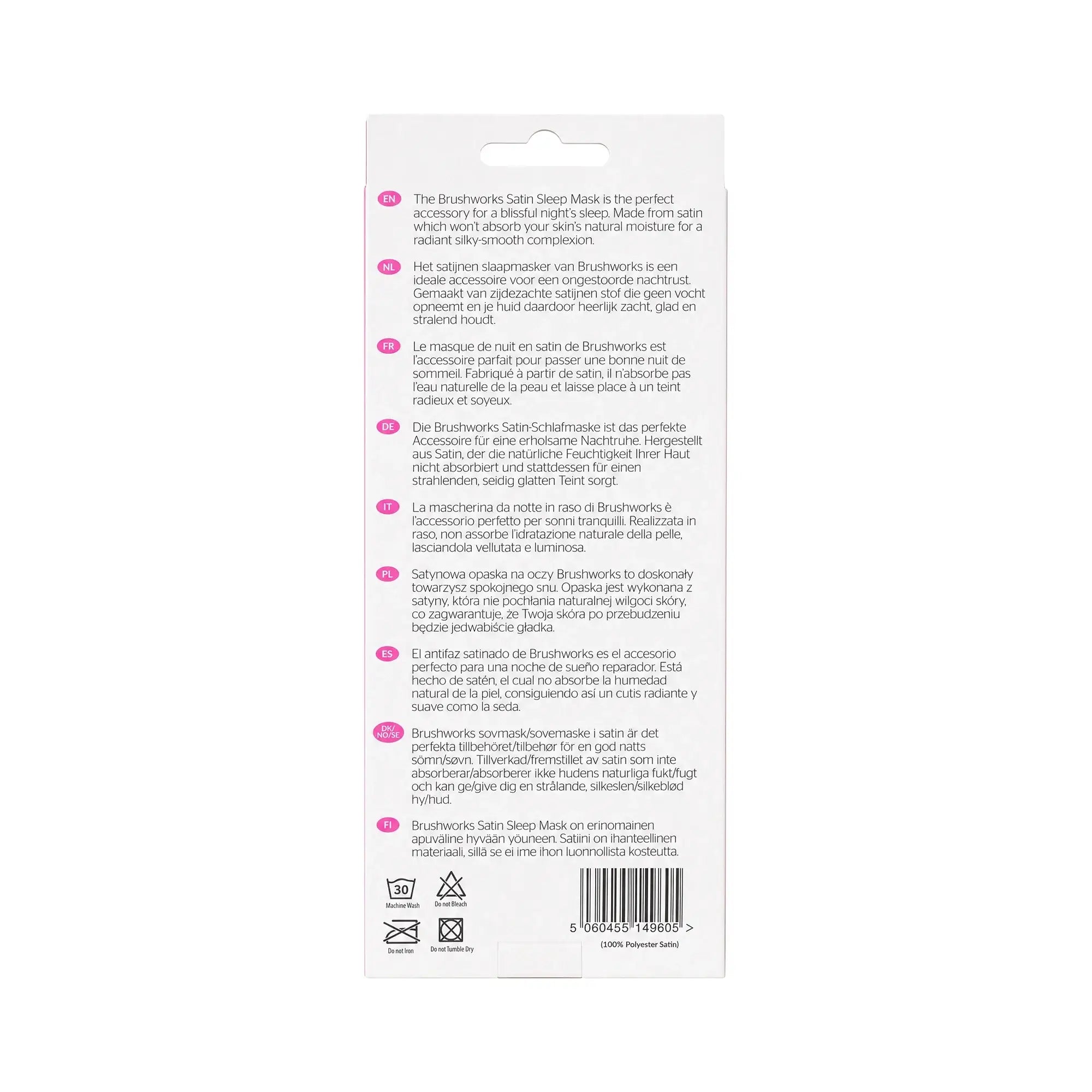61148-Brushworks Satin Sleep Mask +1