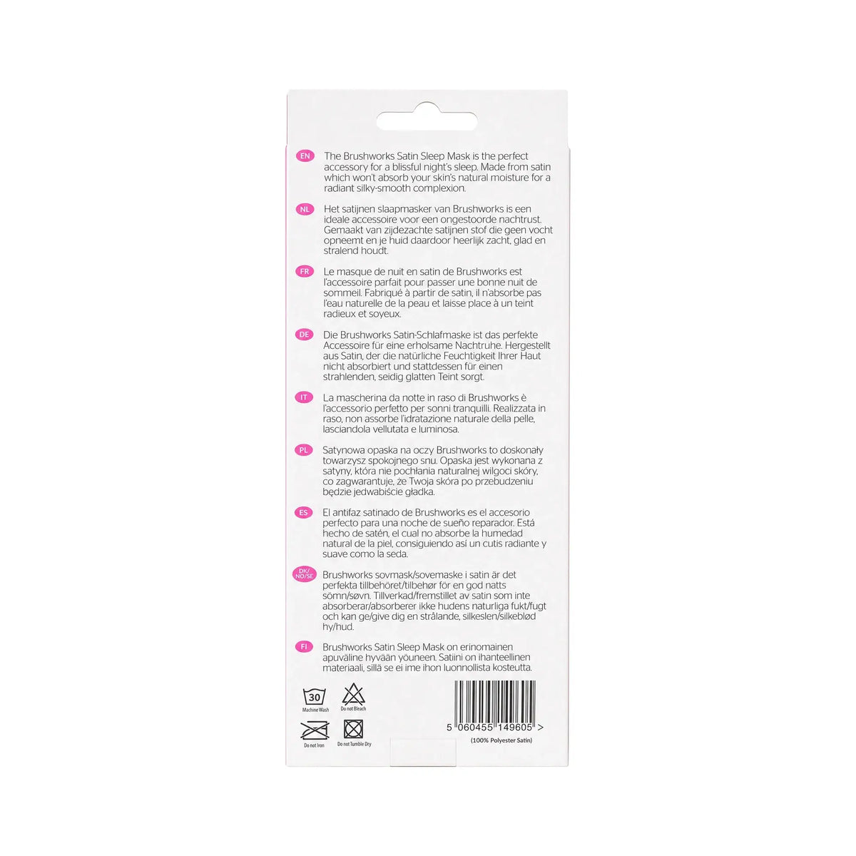 61148-Brushworks Satin Sleep Mask +1
