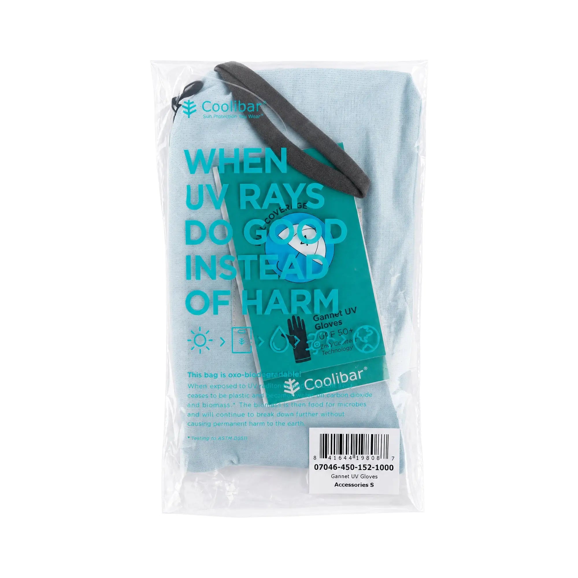 Coolibar UPF50+ Sun Gloves Blue-S