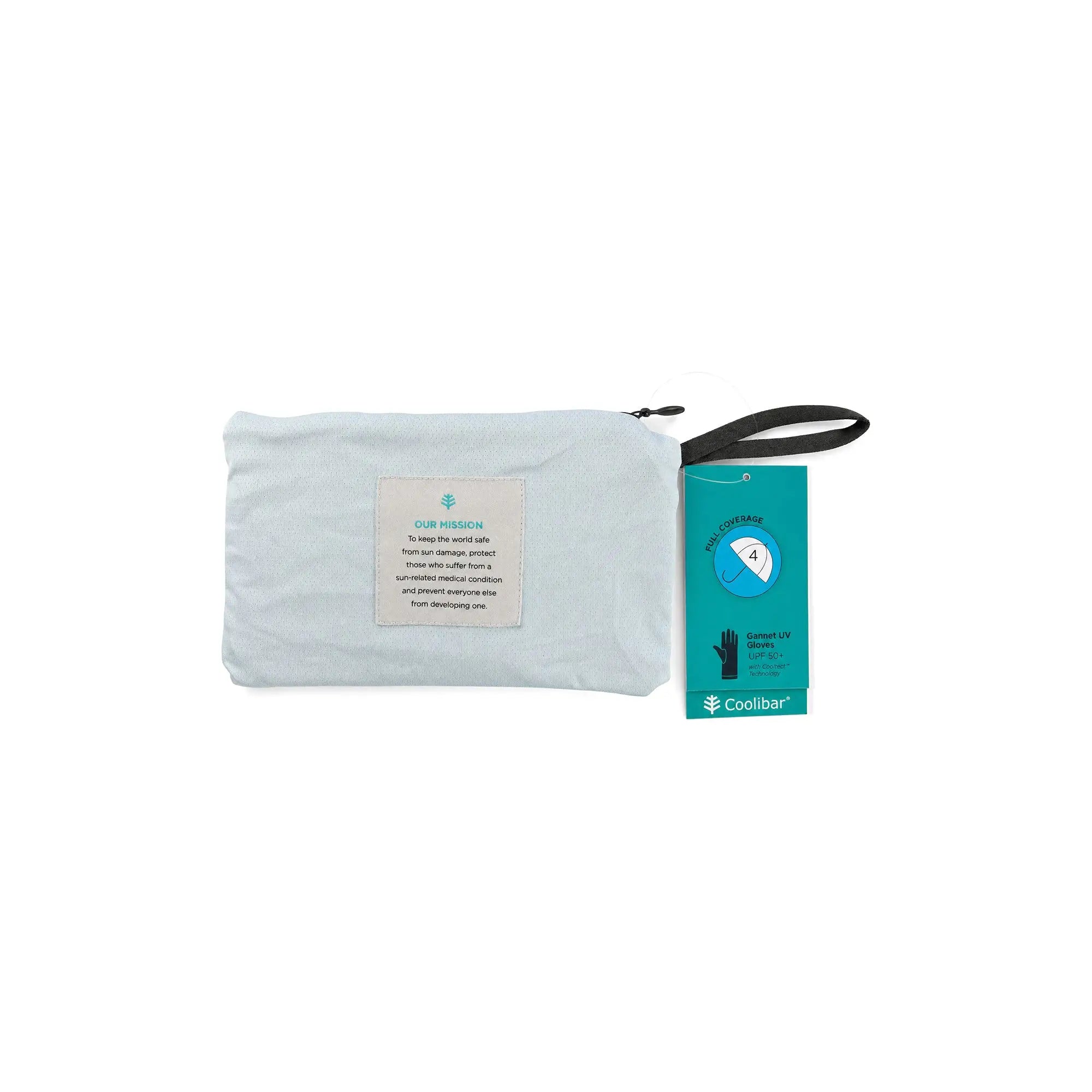 Coolibar UPF50+ Sun Gloves Blue-S