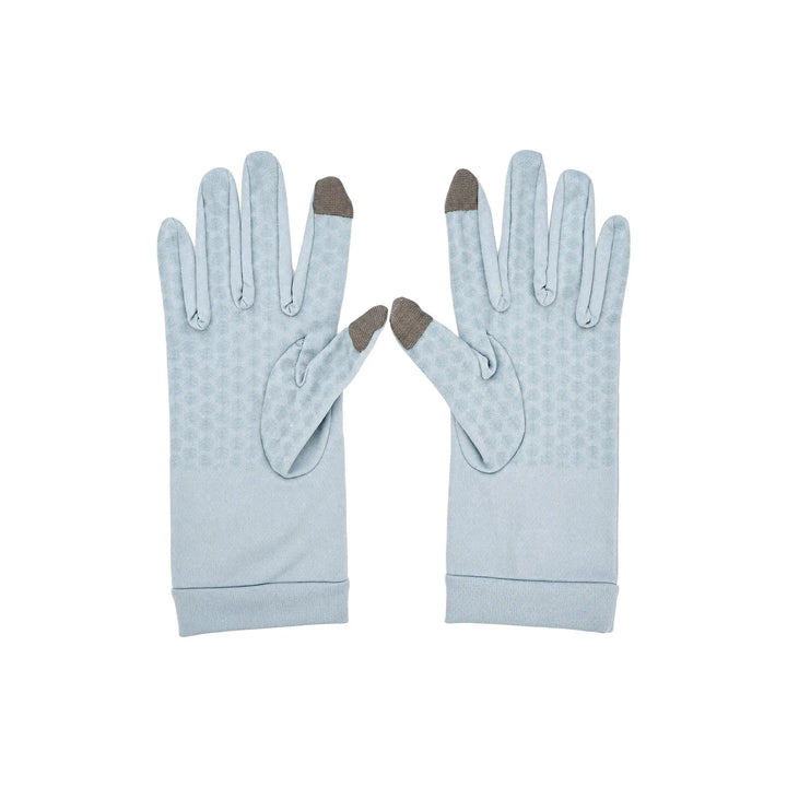 61155-Coolibar UPF50+ Sun Gloves Blue-S