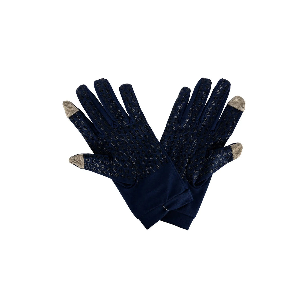 61157-Coolibar UPF50+ Sun Navy Blue Gloves-L +1