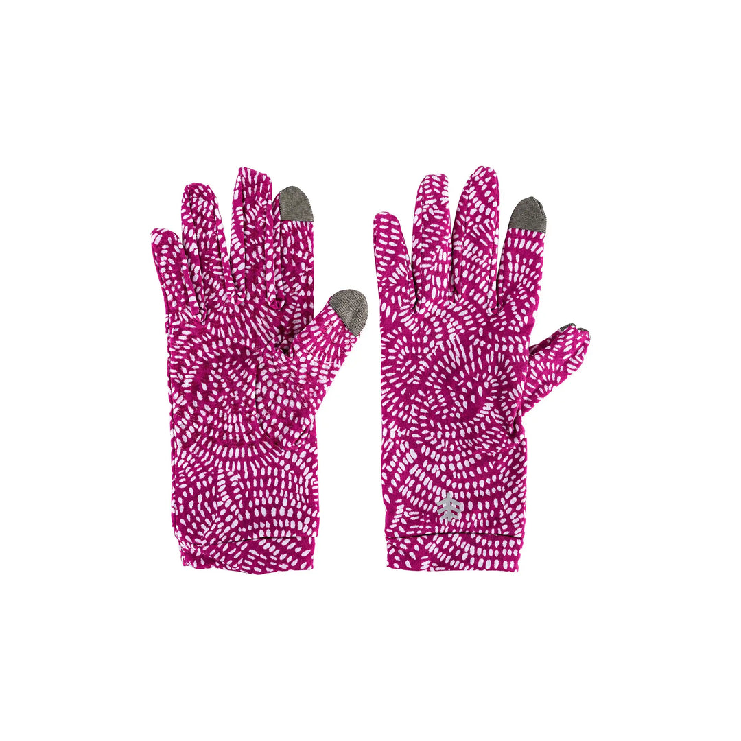 61158-Coolibar UPF50+ Sun Angelica Pink Gloves-M +1