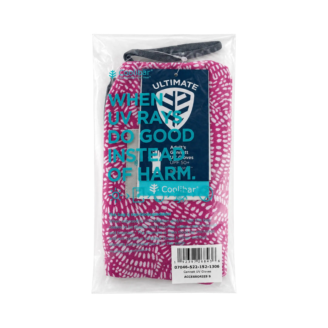 61159-Coolibar UPF50+ Sun Angelica Pink Gloves-S +2