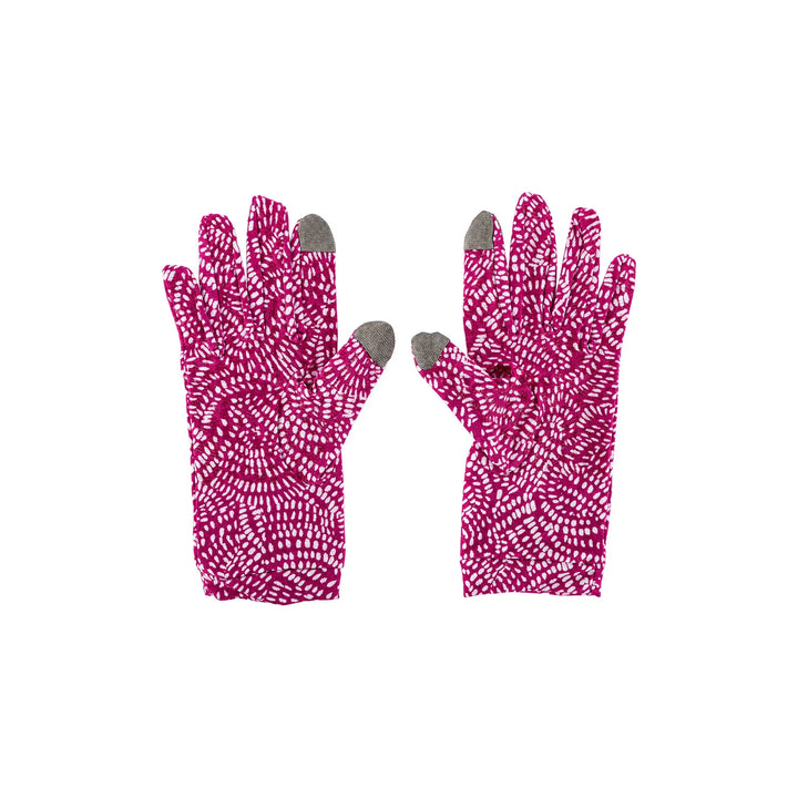 61159-Coolibar UPF50+ Sun Angelica Pink Gloves-S