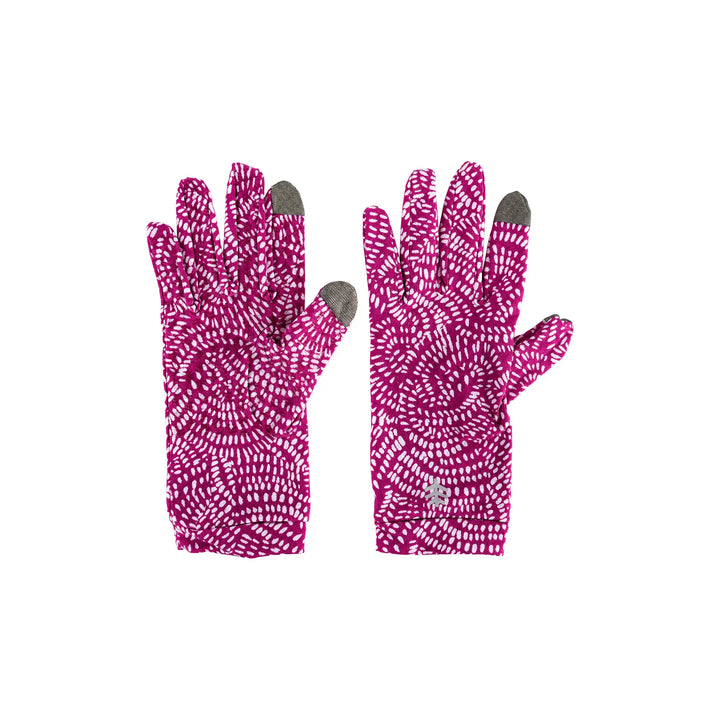 61159-Coolibar UPF50+ Sun Angelica Pink Gloves-S +1