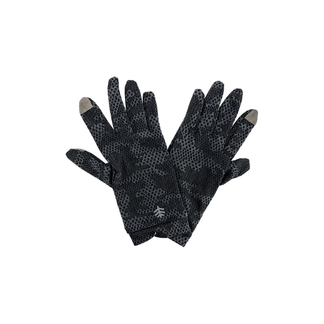 61161-Coolibar UPF50+ Sun Charcoal Camo Gloves-S +1