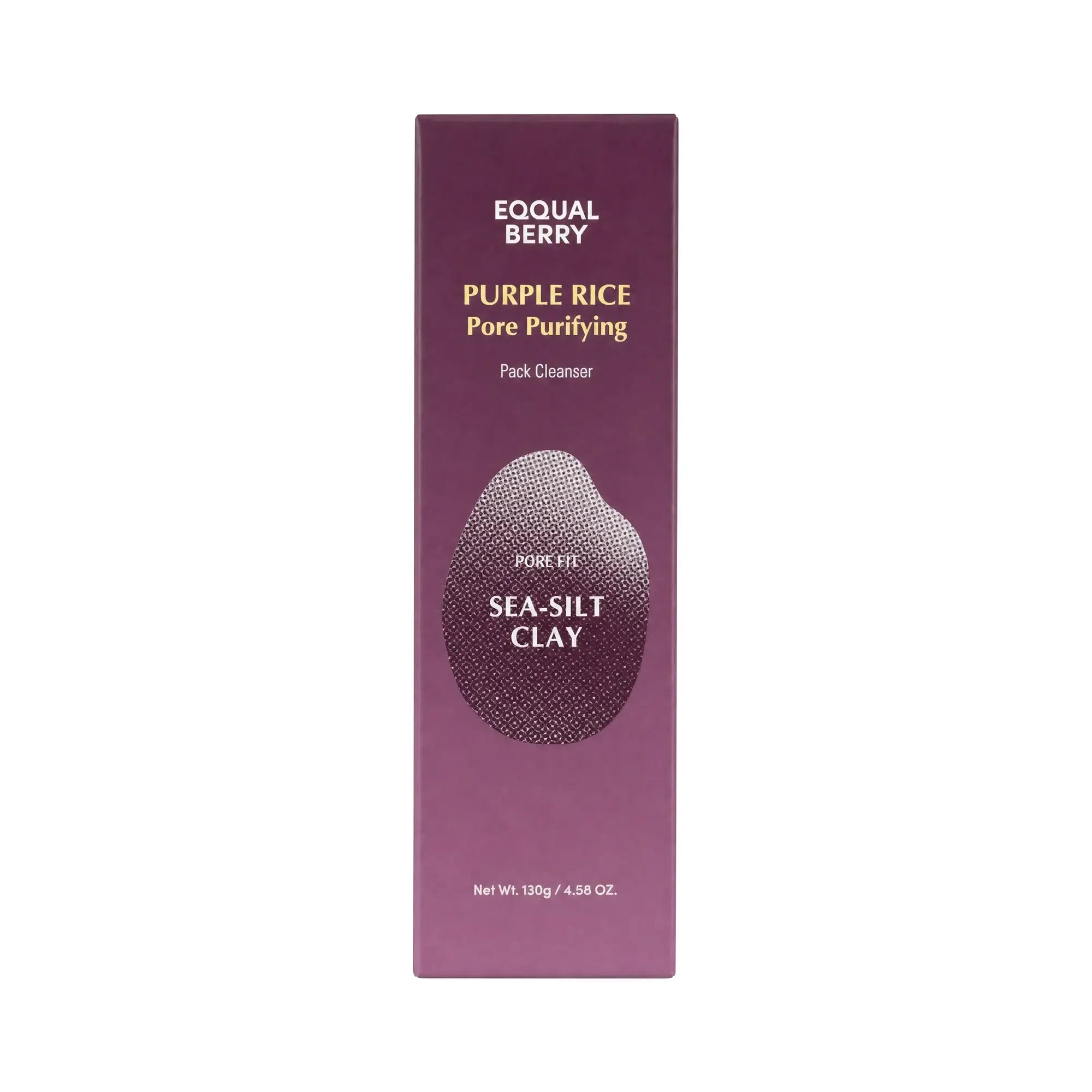 61166-Eqqual Berry Purple Rice Pore Purifying 130g-Sea-Silt Clay
