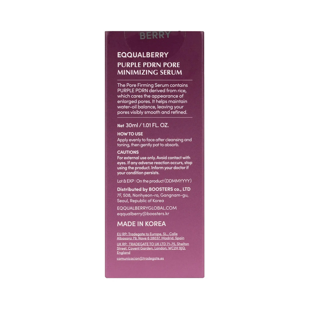 61168-Eqqual Berry Purple PDRN Pore Minimizing Serum30ml-Rice PDRN +1