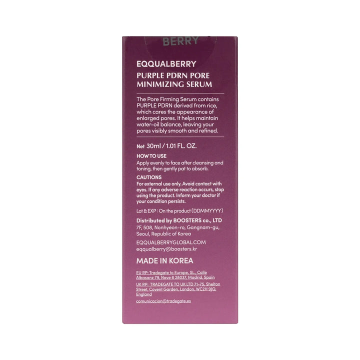 61168-Eqqual Berry Purple PDRN Pore Minimizing Serum30ml-Rice PDRN +1