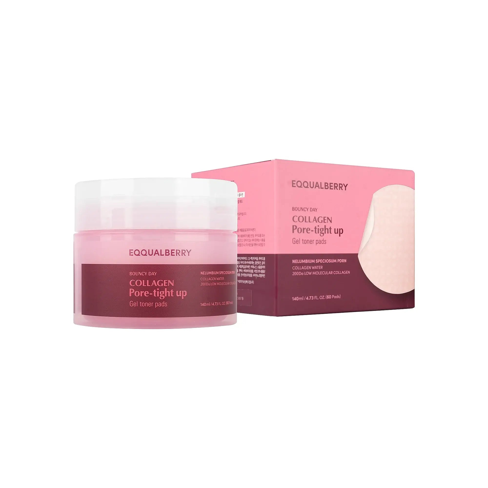 Eqqual Berry Collagen Pore-Tight Up Gel Toner 60 Pads