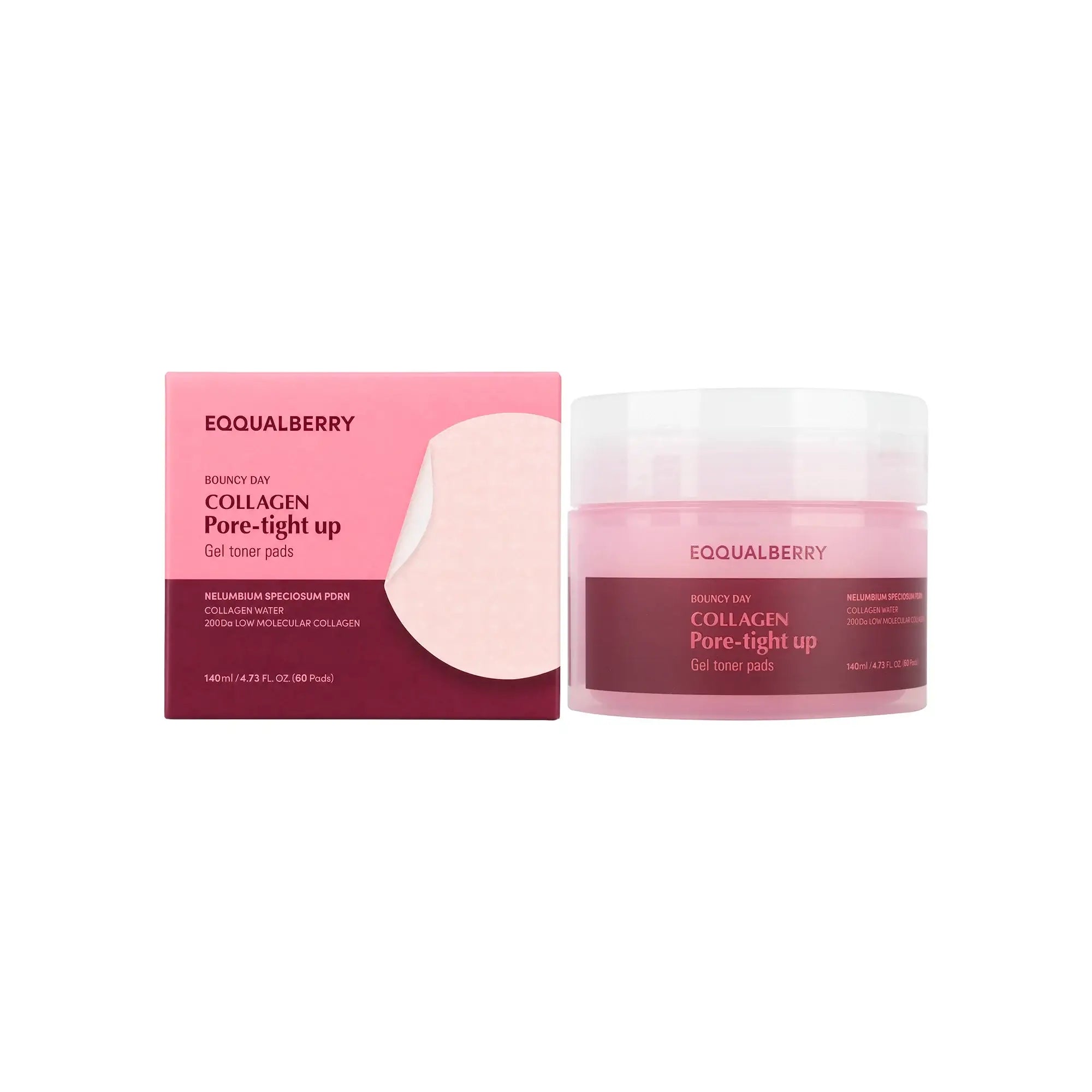 Eqqual Berry Collagen Pore-Tight Up Gel Toner 60 Pads