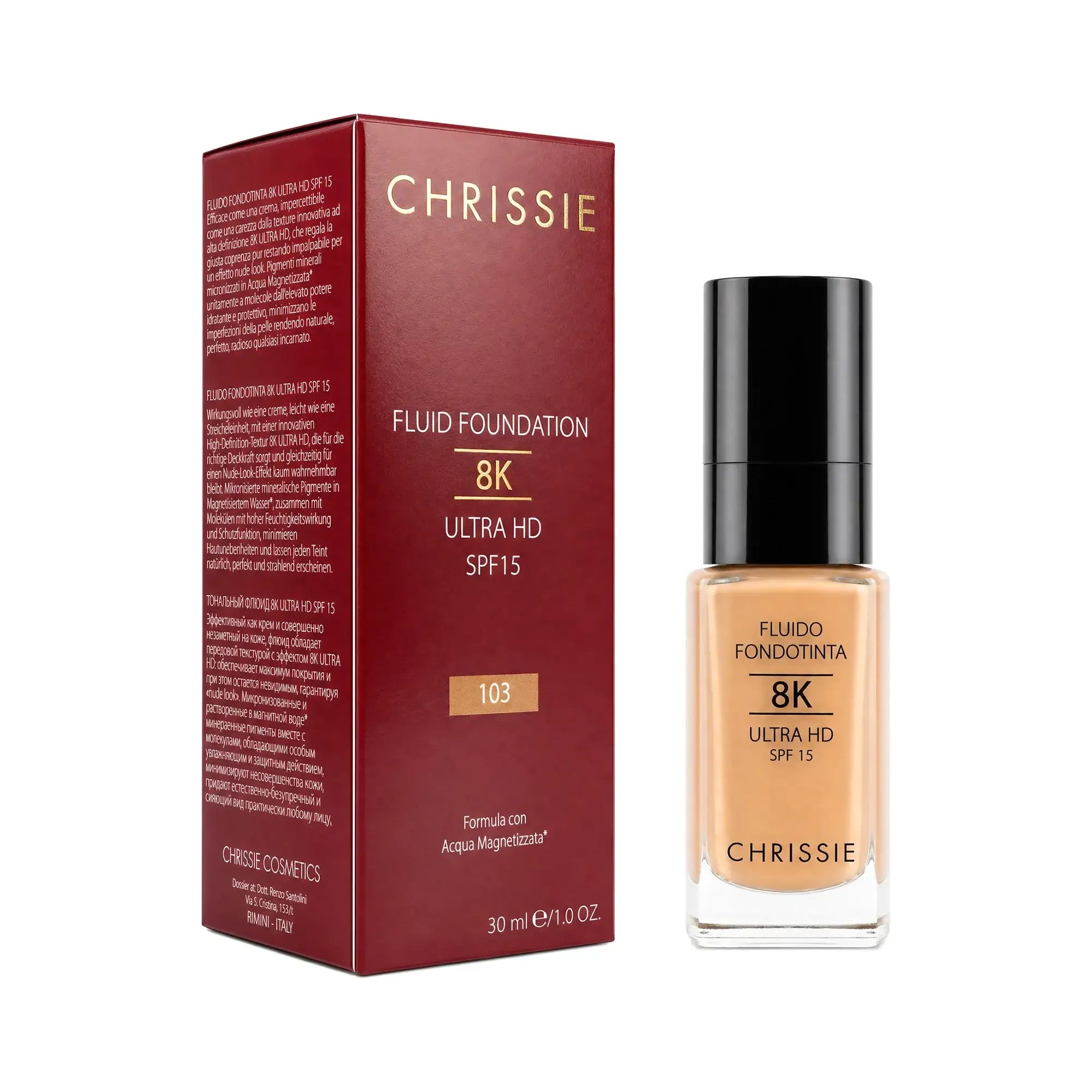 61173-Chrissie Fluid Foundation 8K Ultra HD SPF15 30ml-103 +9