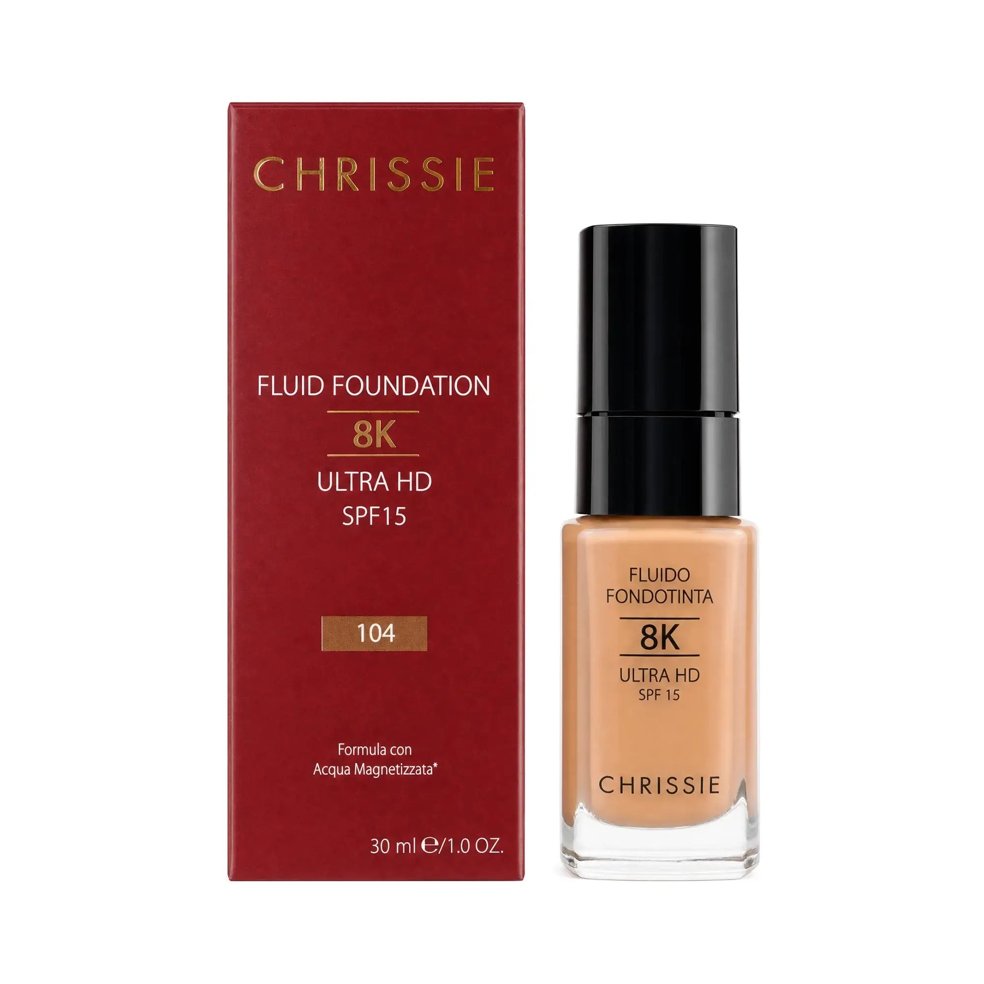 61174-Chrissie Fluid Foundation 8K Ultra HD SPF15 30ml-104 +8