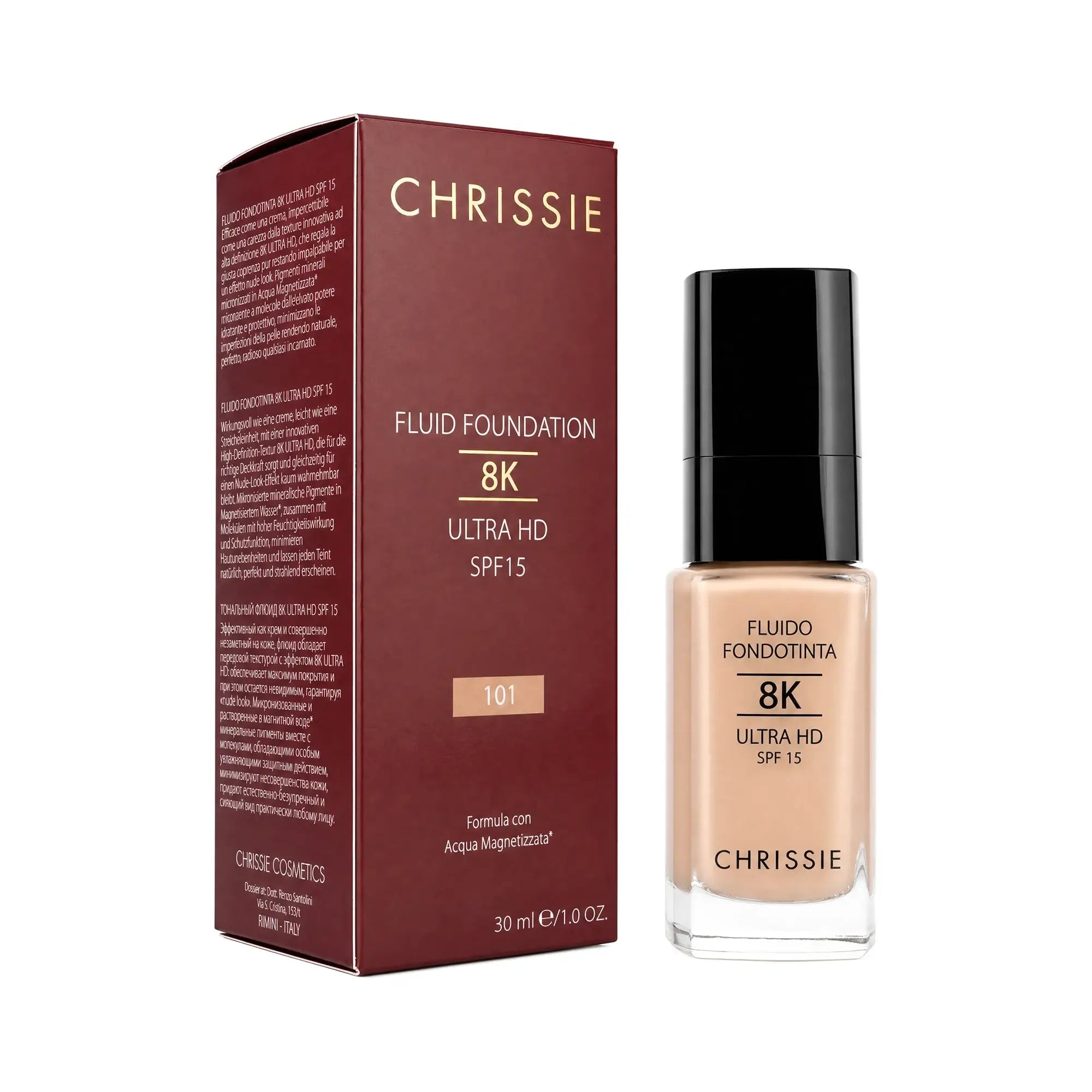 61176-Chrissie Fluid Foundation 8K Ultra HD SPF15 30ml-101 +9