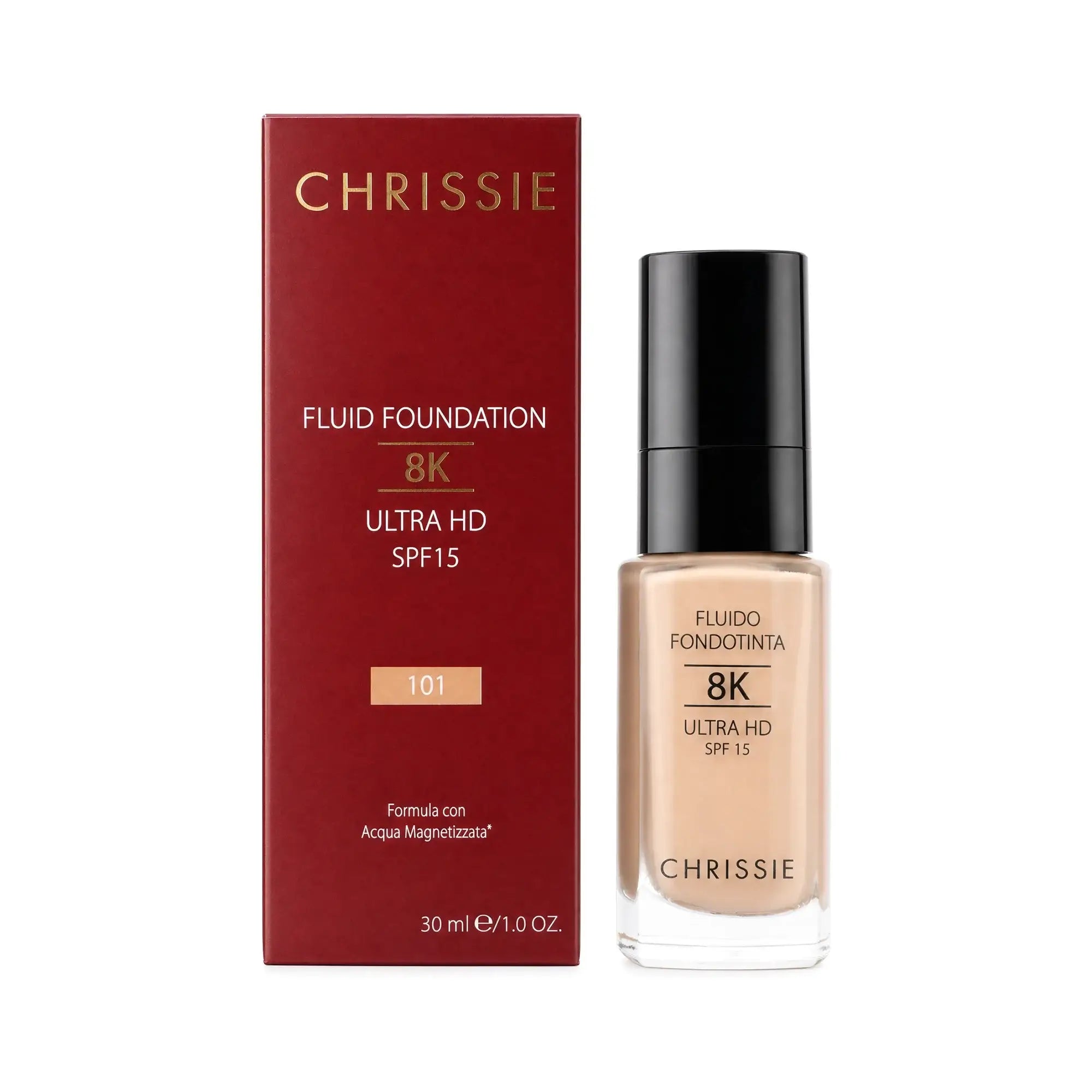61176-Chrissie Fluid Foundation 8K Ultra HD SPF15 30ml-101 +8