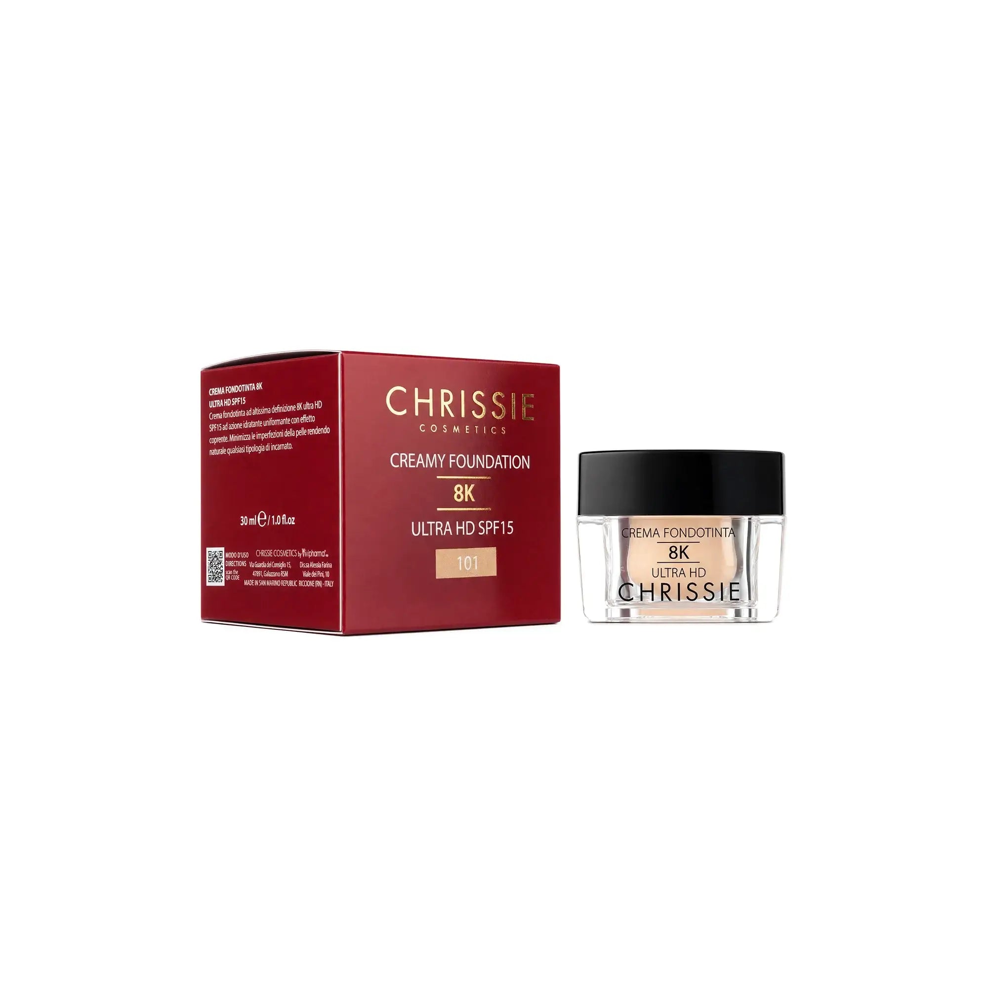61177-Chrissie Creamy Foundation 8K Ultra HD SPF15 50ml-101 +8