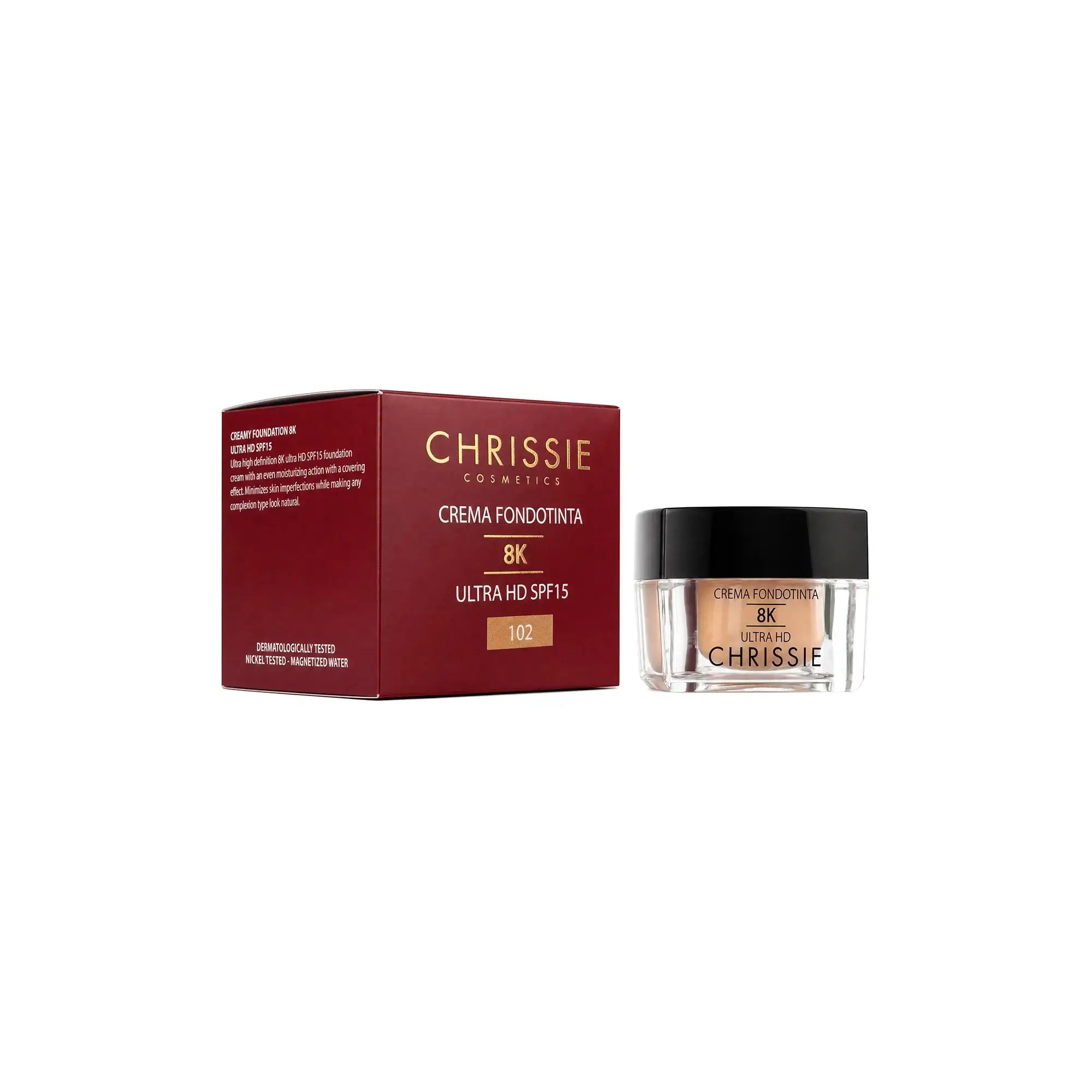 61178-Chrissie Creamy Foundation 8K Ultra HD SPF15 50ml-102 +8