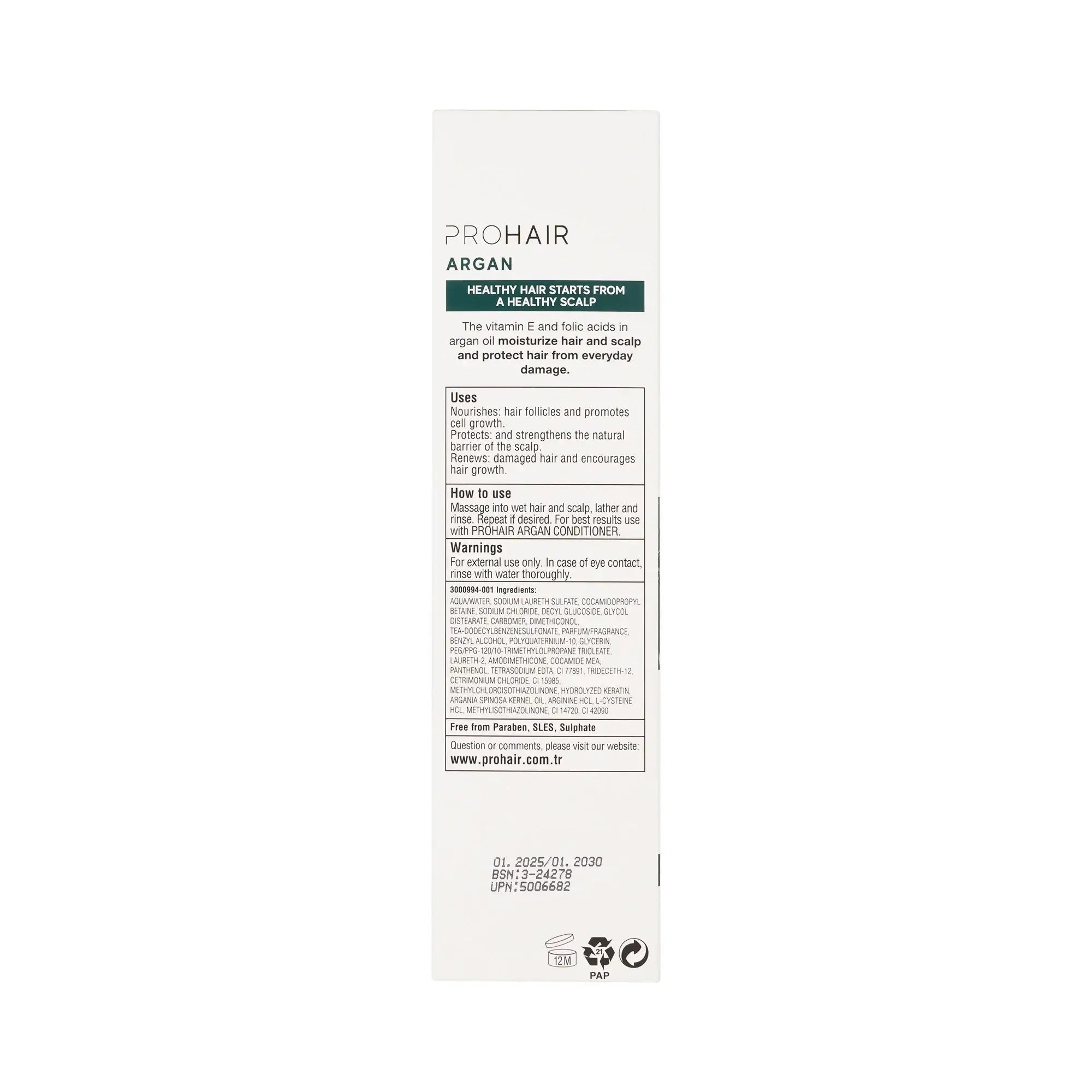 Pro Hair Argan Hydrating Shampoo 300ml
