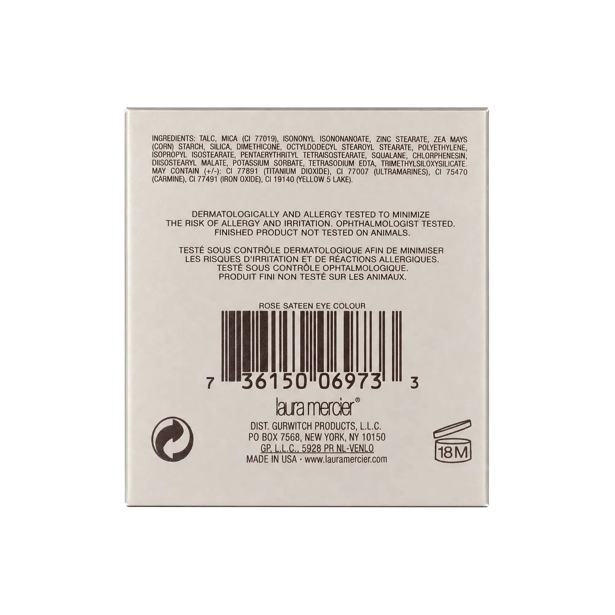 61211-Laura Mercier Sateen Eye Colour-Rose +2