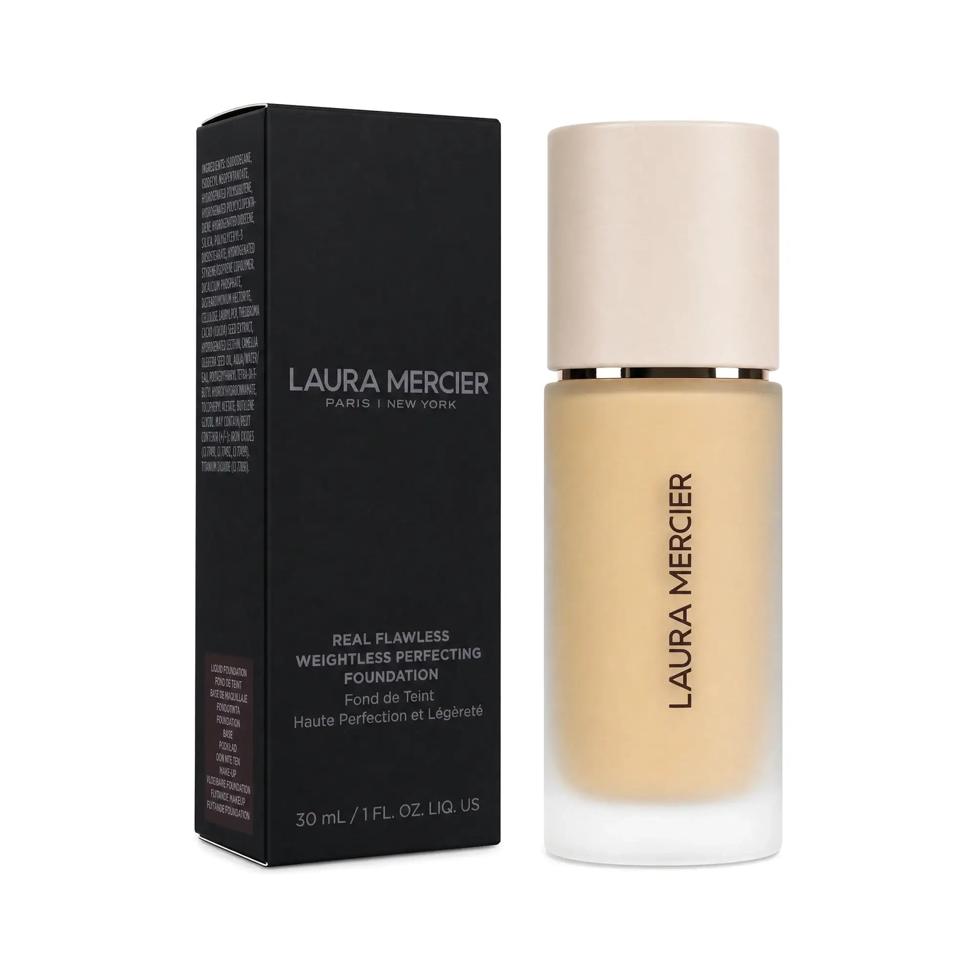 61244-Laura Mercier Real Flawless Foundation 30ml-0W1 Satin +2
