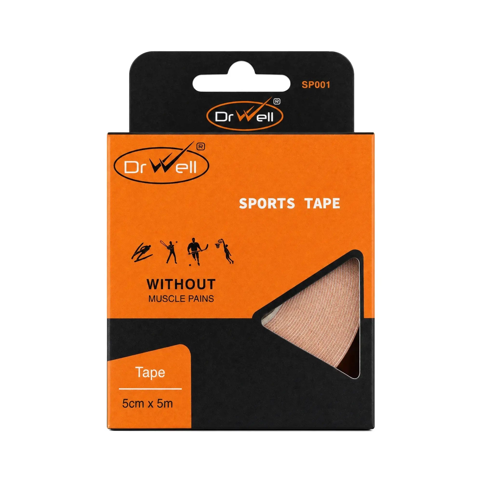 61256-Dr Well Sports Tape 5cmx5m - Light Beige