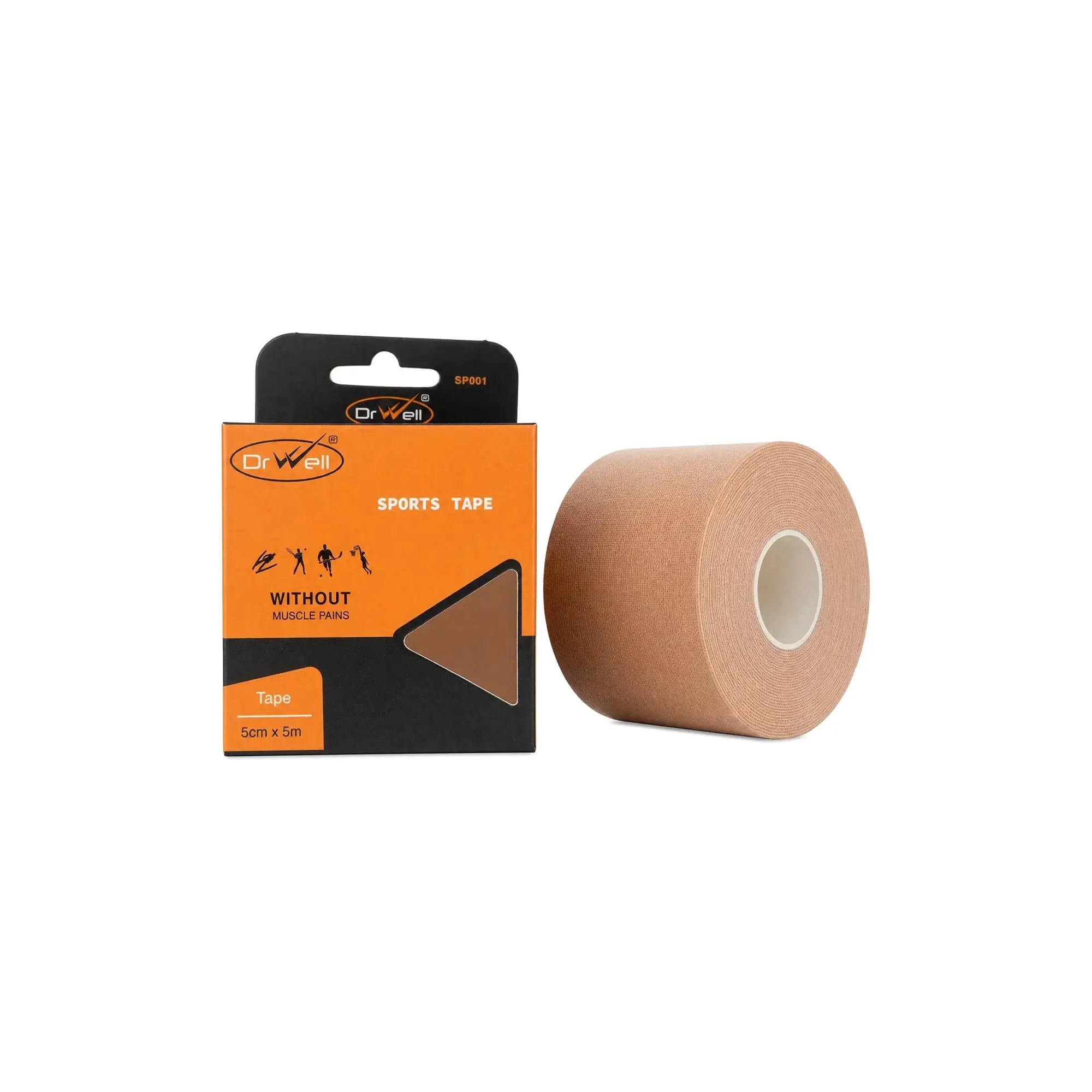 61256-Dr Well Sports Tape 5cmx5m - Light Beige +1