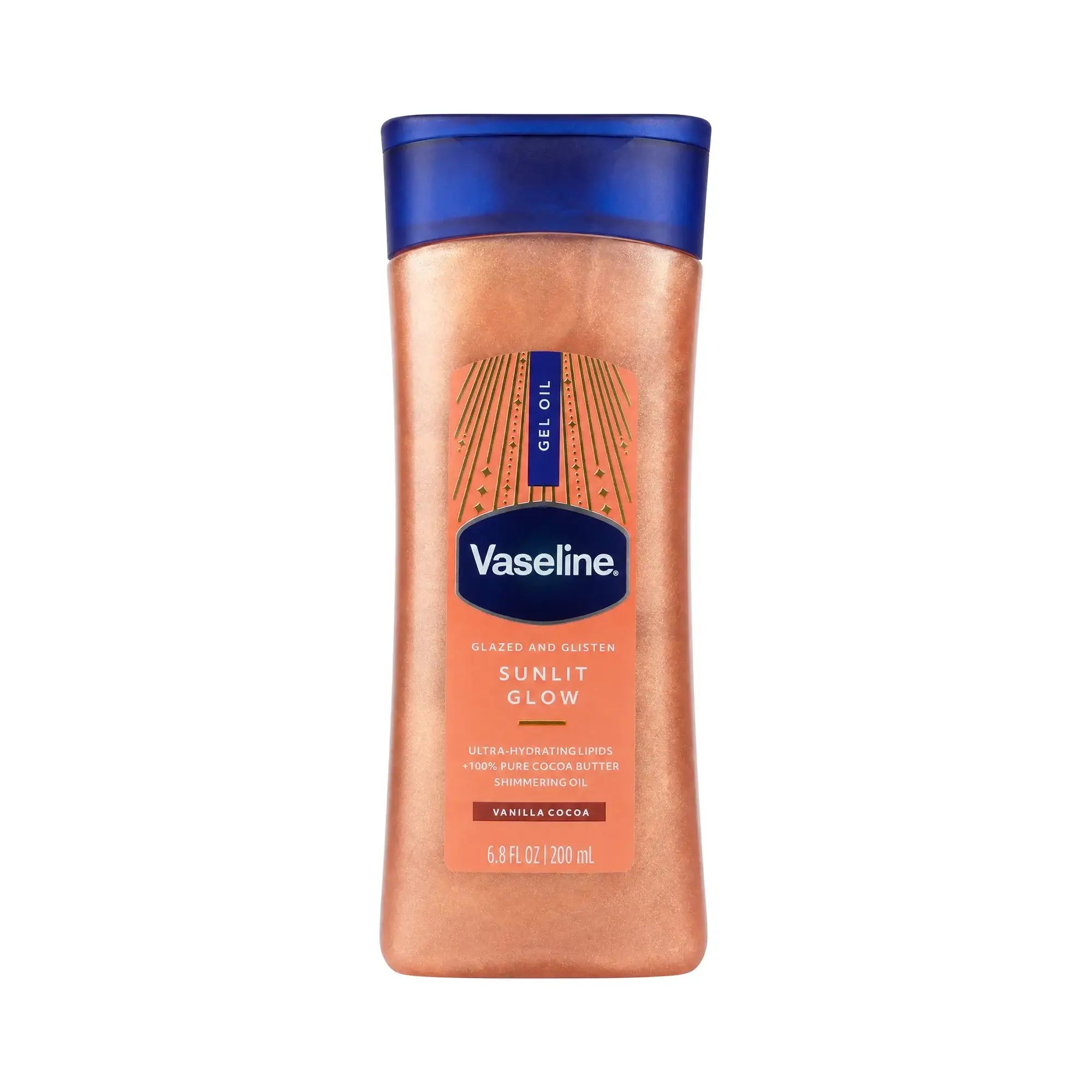 61258-Vaseline Sunlit Glow Gel Oil 200ml-Vanilla Cocoa