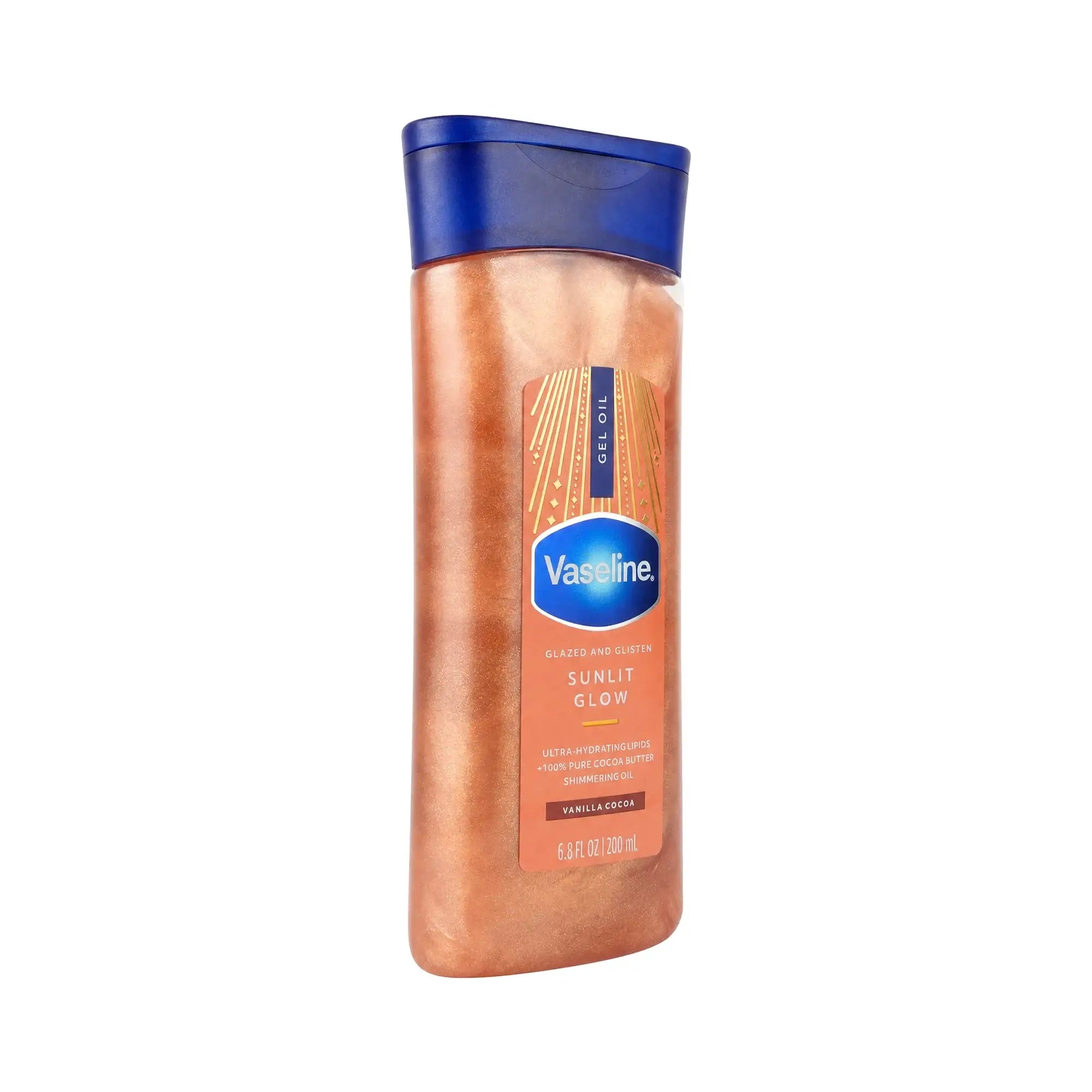 61258-Vaseline Sunlit Glow Gel Oil 200ml-Vanilla Cocoa +1