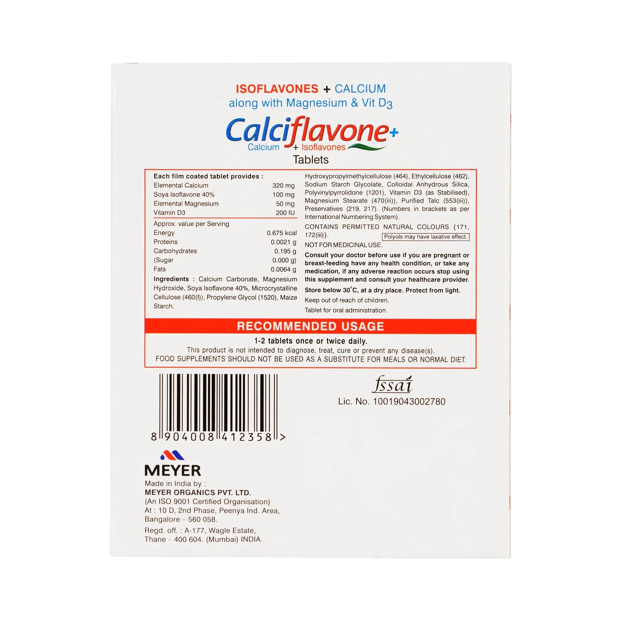 Calciflavone Plus 30 Tablets