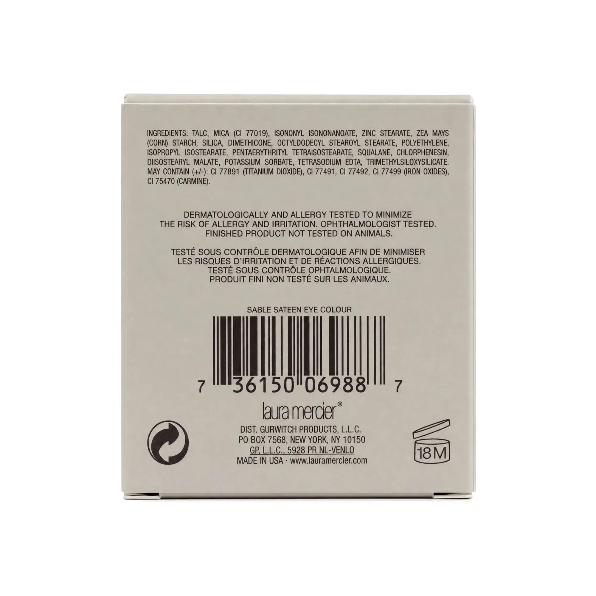 61308-Laura Mercier Sateen Eye Colour-Sable +3
