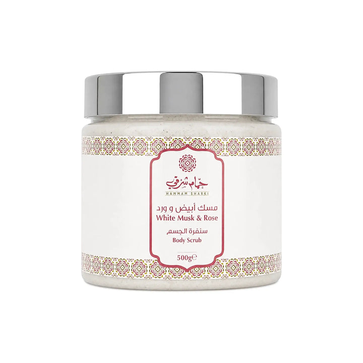 61363-Hammam Sharki White Musk &amp; Rose Body Scrub 500g