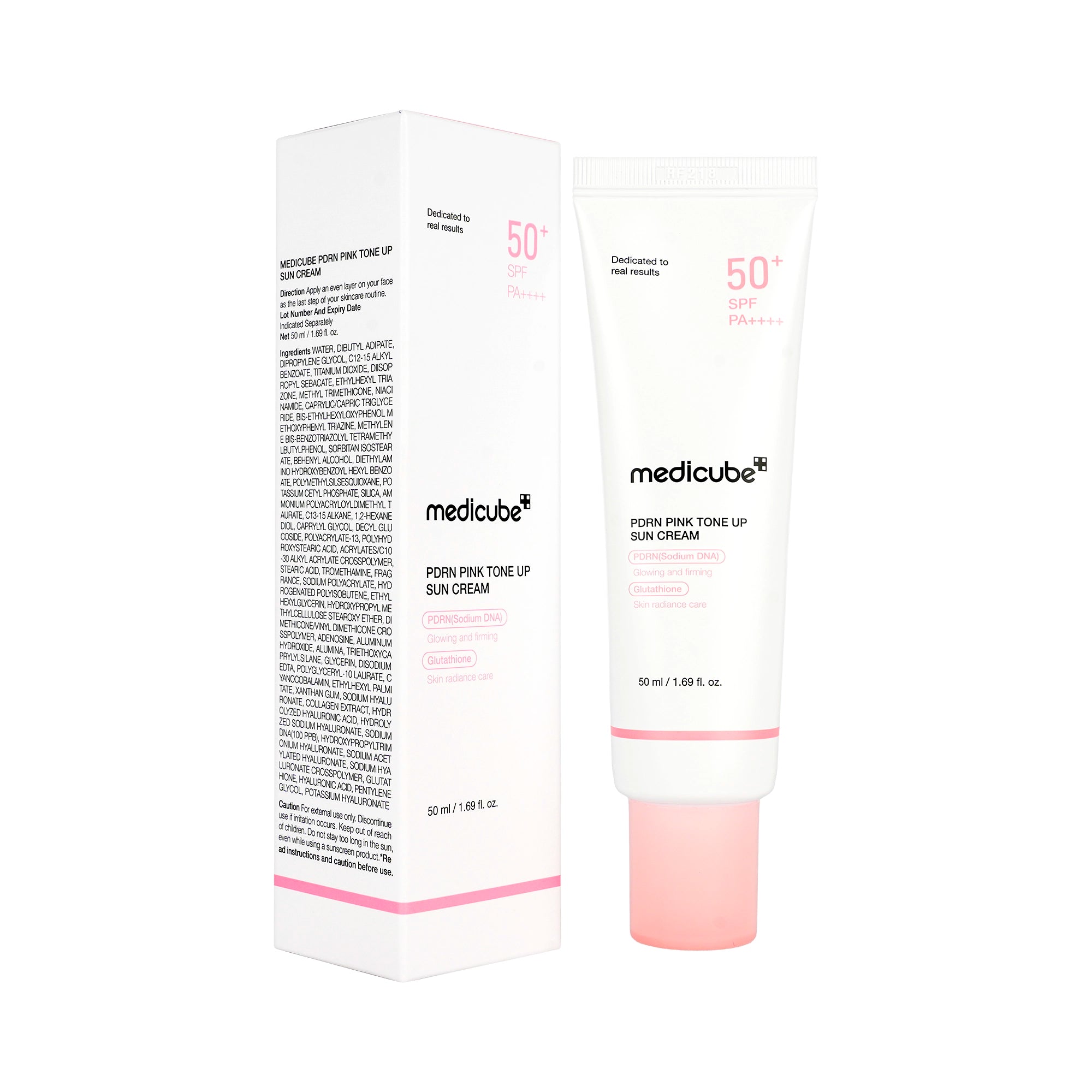 61403-Medicube PDRN Pink Tone Up Sun Cream SPF50+ PA++++ 50ml +1