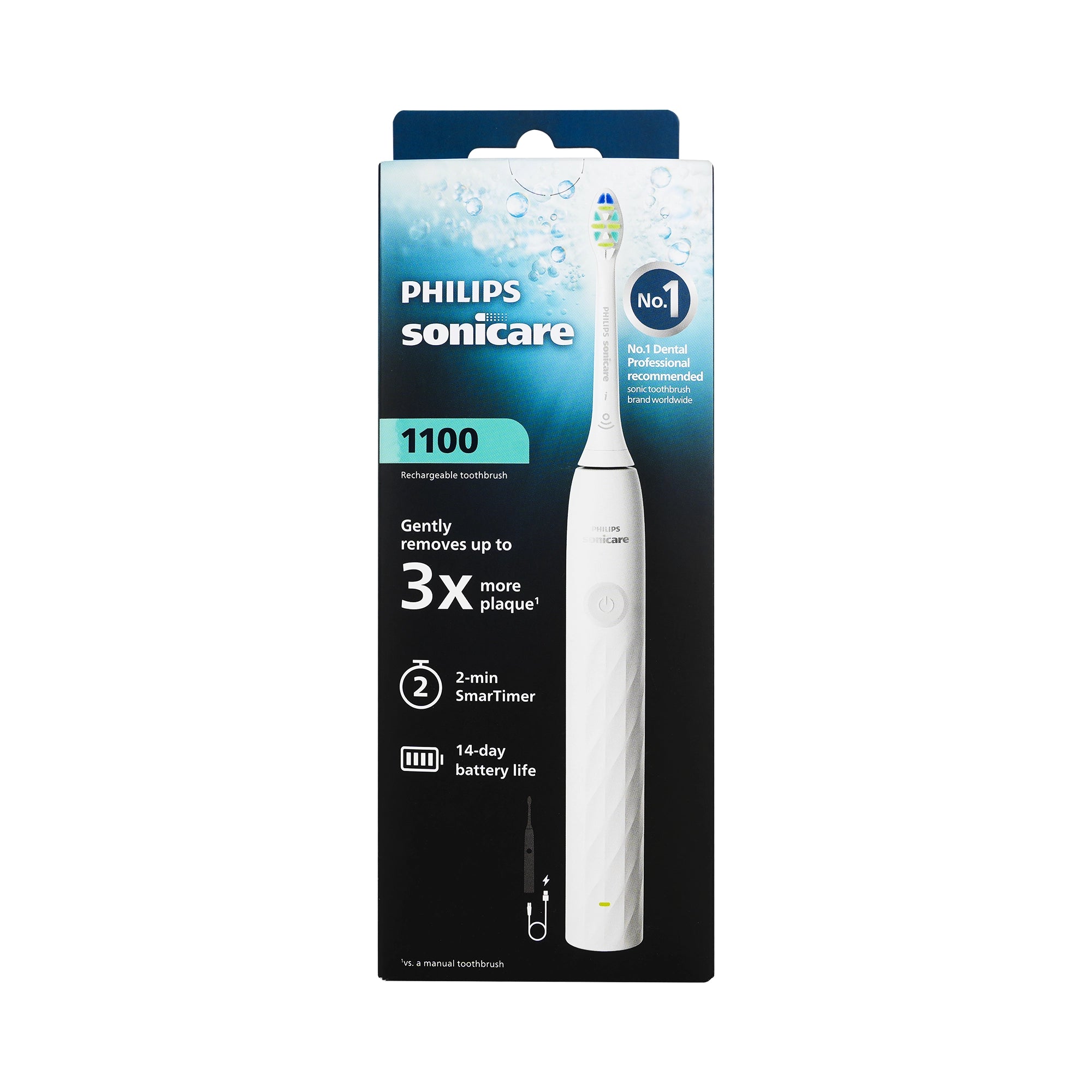 61408-Philips Sonicare 1100 Prestige Toothbrush White-HX3901/01 +1