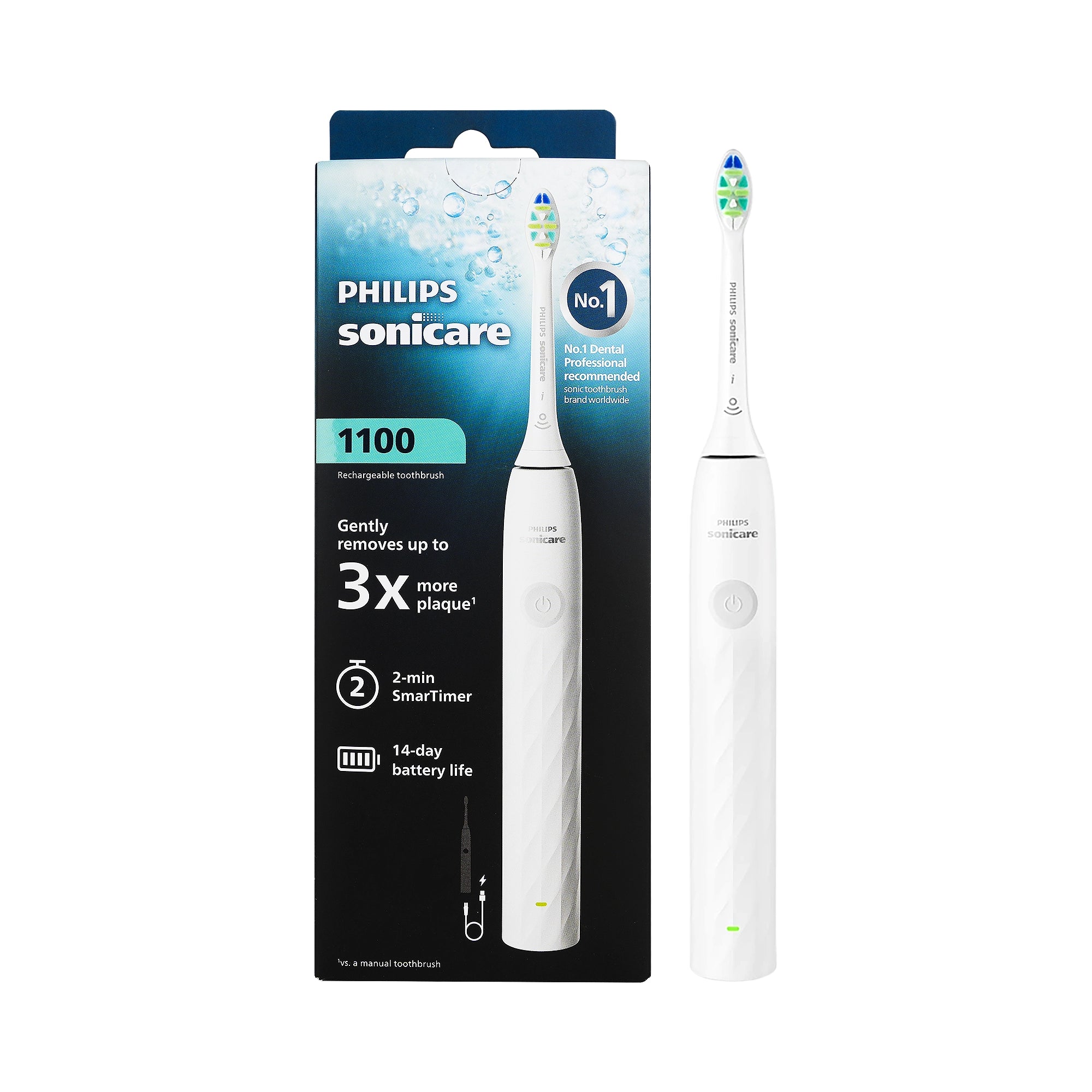 61408-Philips Sonicare 1100 Prestige Toothbrush White-HX3901/01
