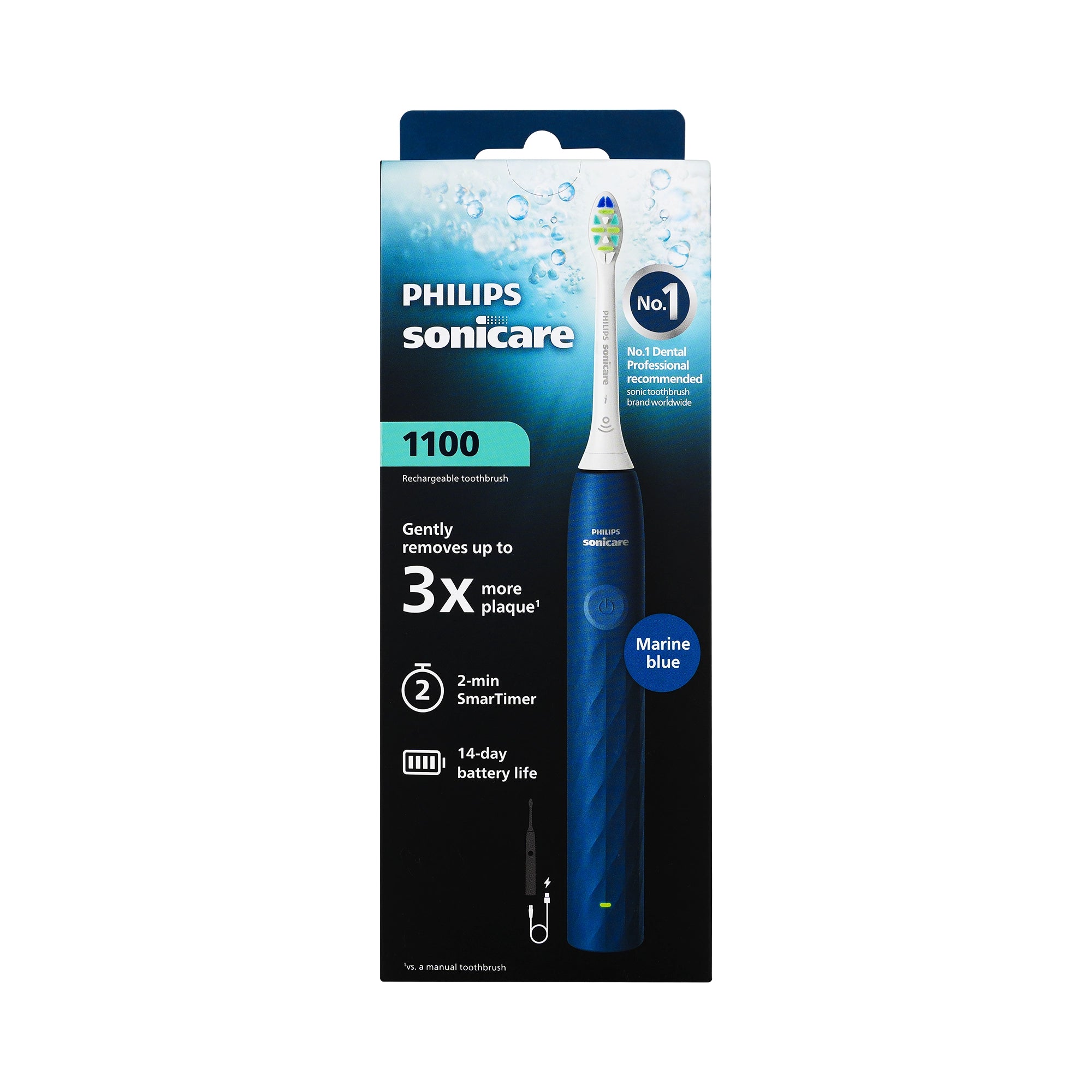 61409-Philips Sonicare 1100 Prestige Toothbrush Blue-HX3901/03 +1