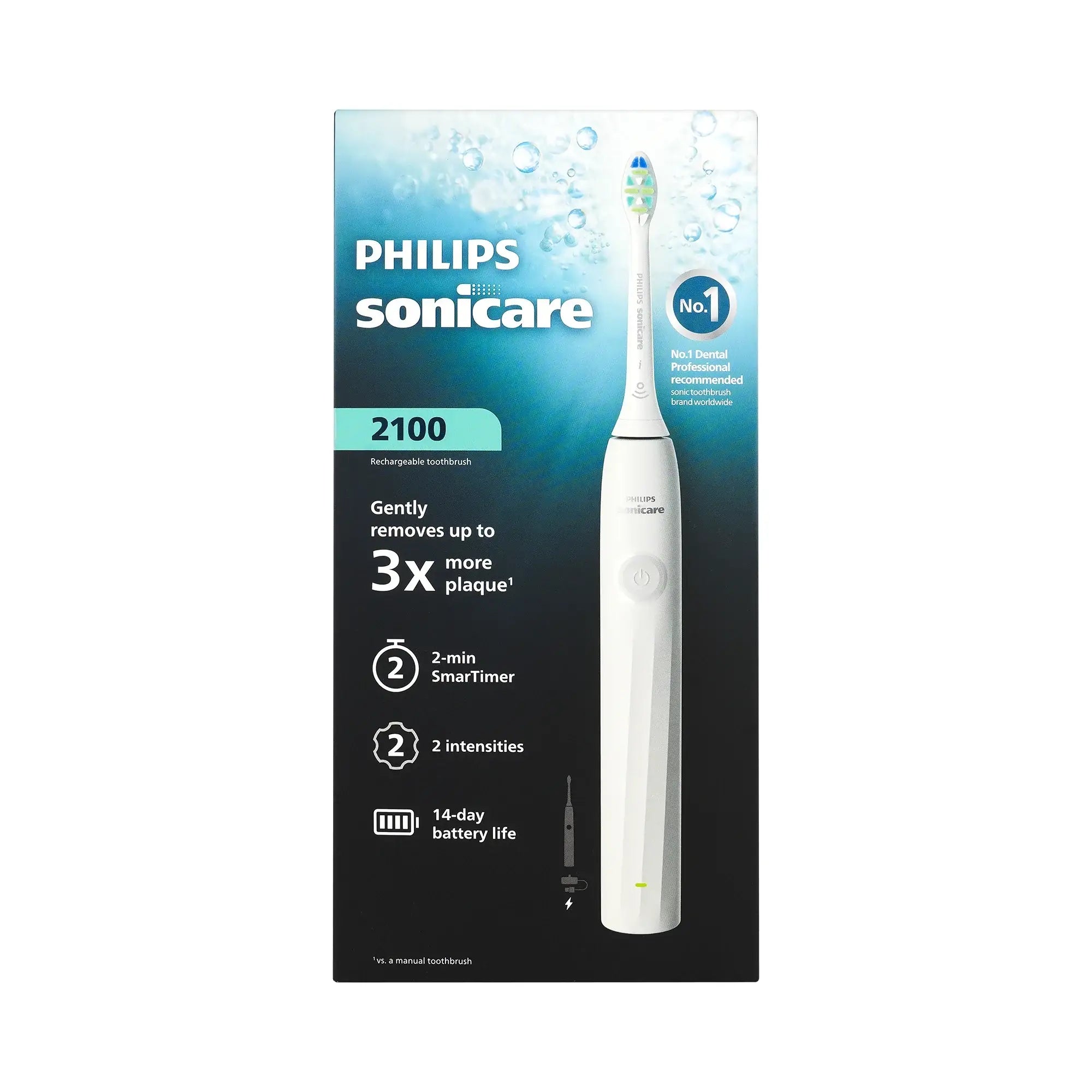 61410-Philips Sonicare 2100 Prestige Toothbrush White-HX4021/01 +1