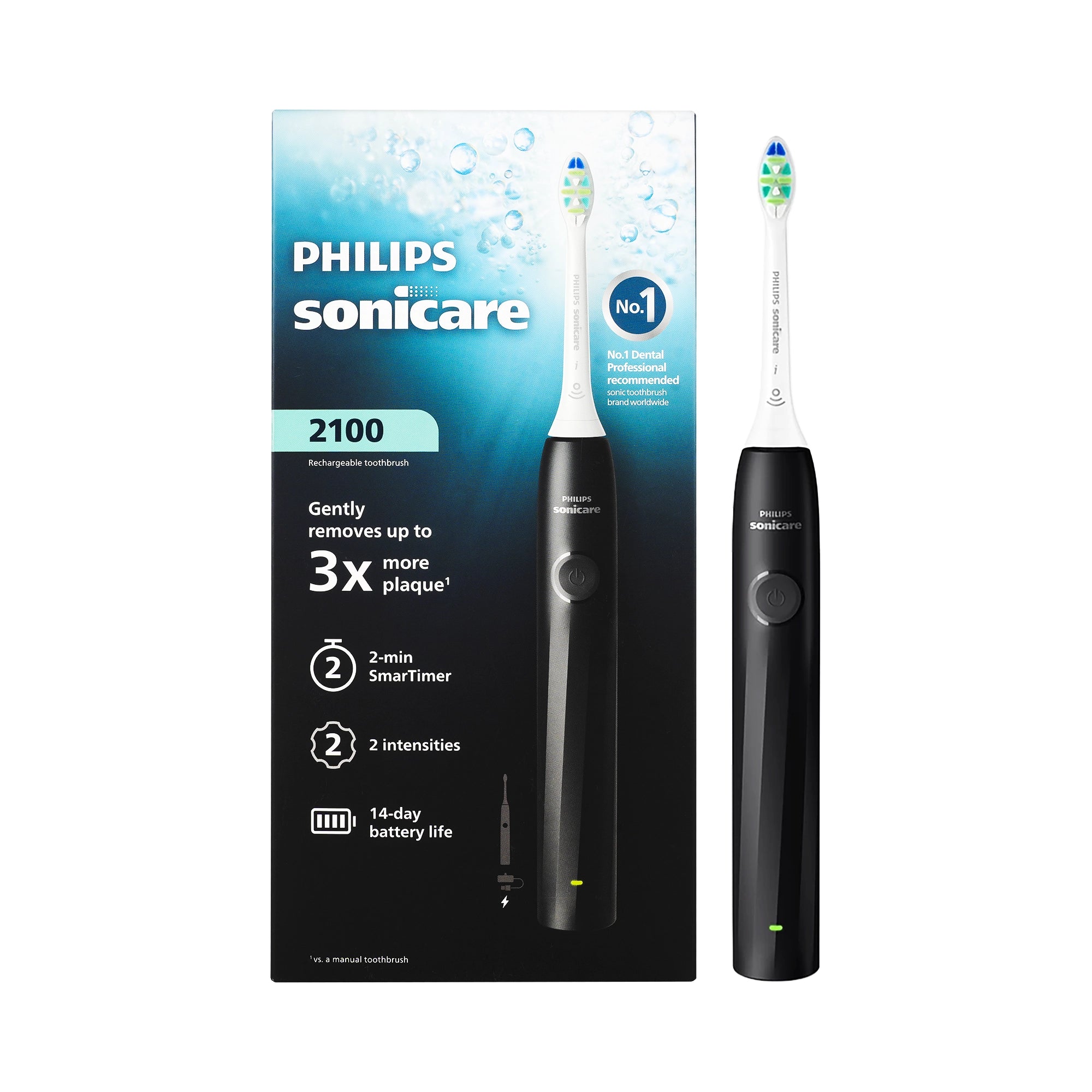 61411-Philips Sonicare 2100 Prestige Toothbrush Black-HX4021/02