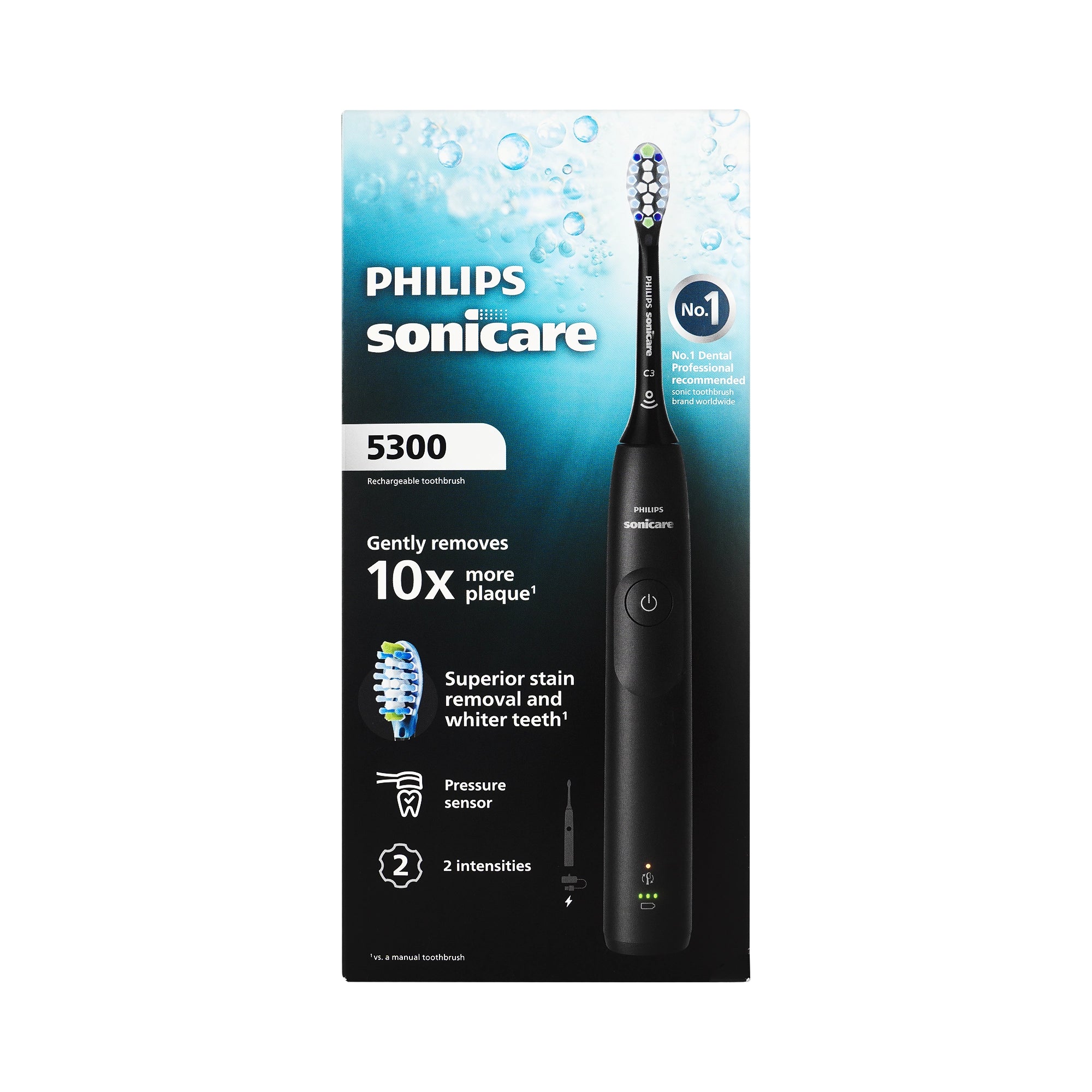 61412-Philips Sonicare 5300 Prestige Toothbrush Black-HX7101/05 +1