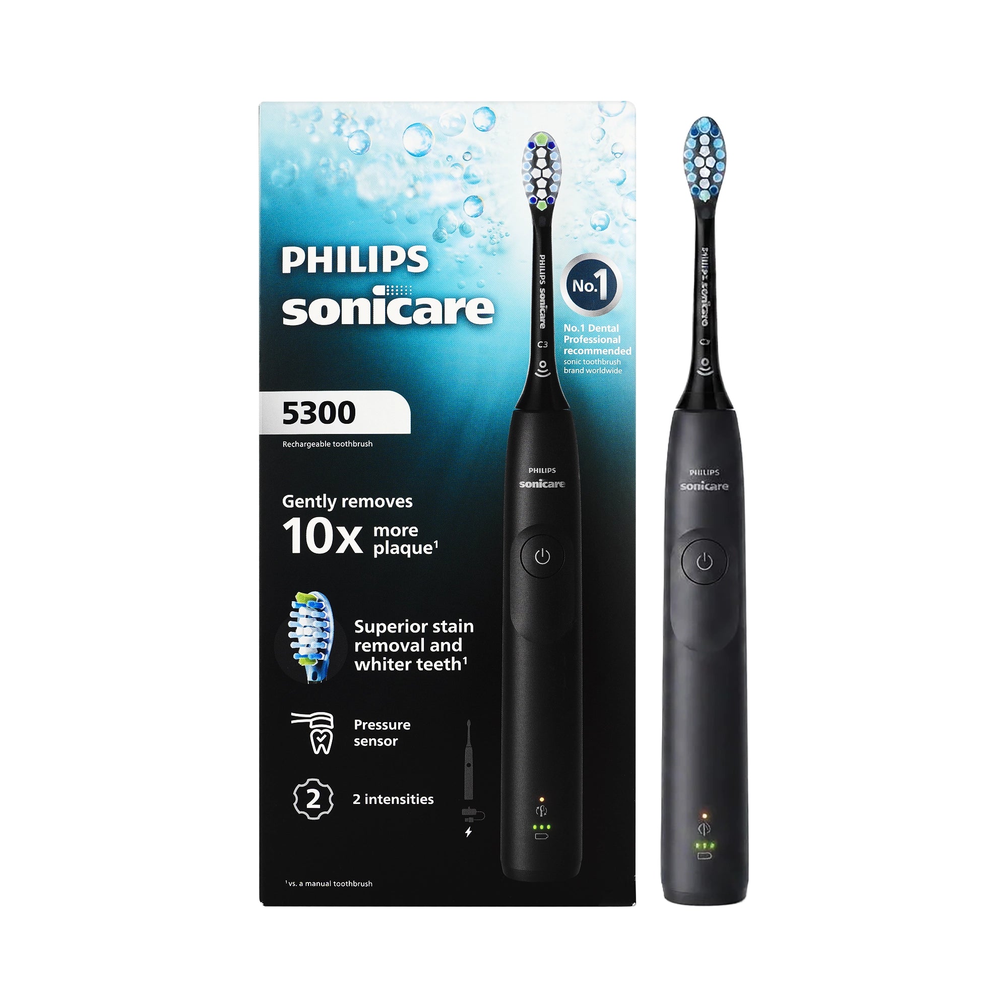 61412-Philips Sonicare 5300 Prestige Toothbrush Black-HX7101/05
