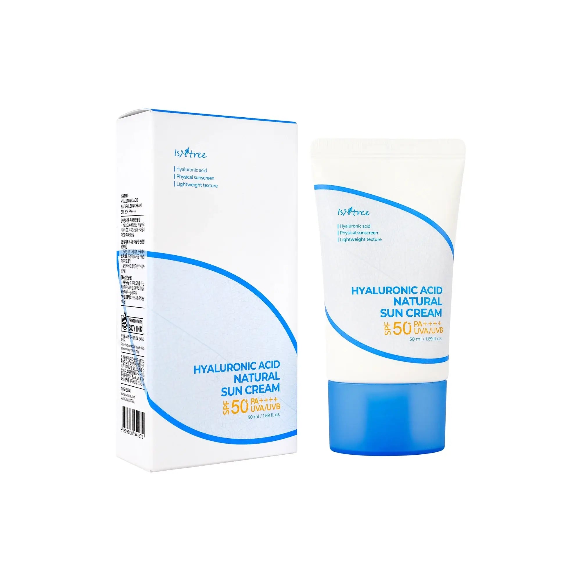 61432-Isntree Hyaluronic Acid Natural Sun Cream SPF50+ PA++++ 50ml +5