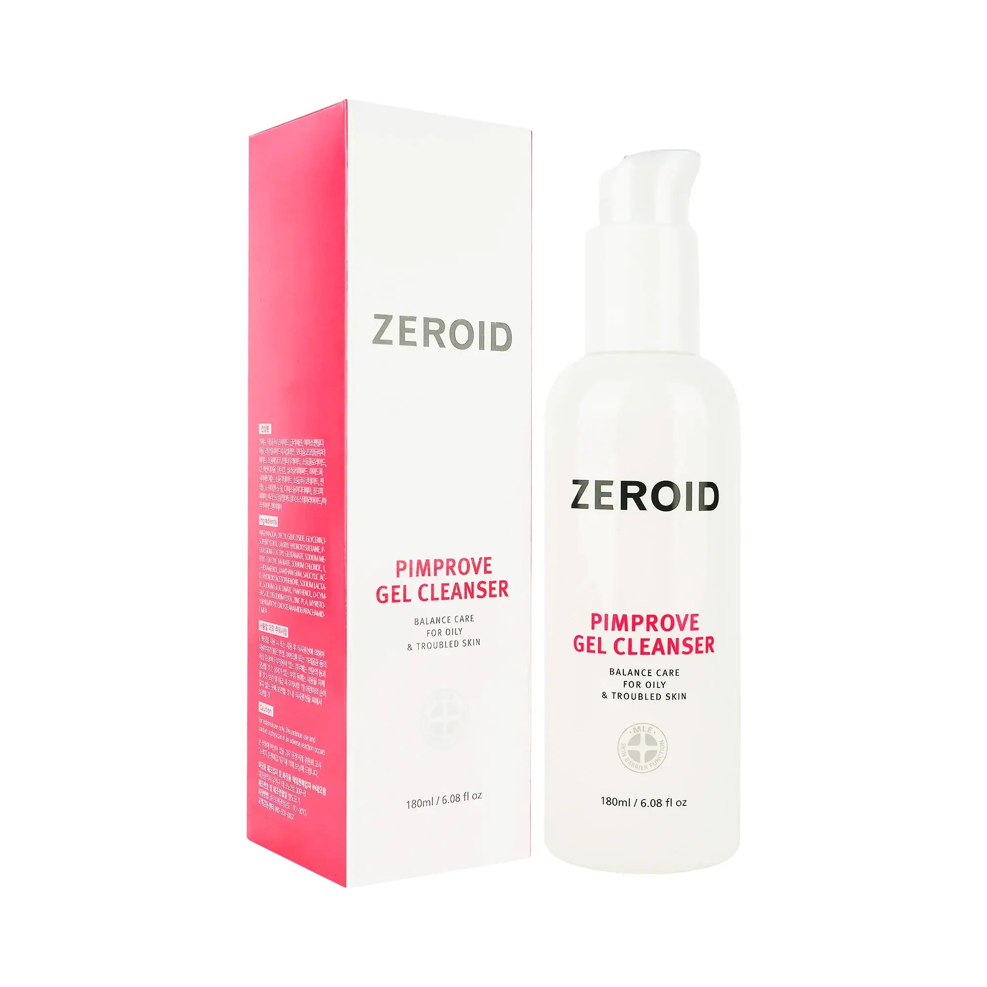 61440-Zeroid Pimprove Gel Cleanser 180ml +6