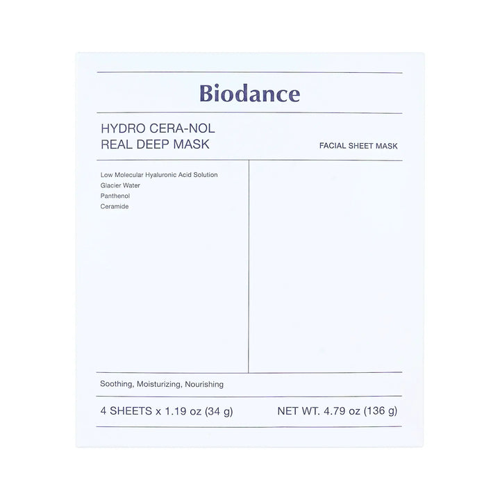 61444-Biodance Hydro Cera-Nol Real Deep Mask 4 Sheets +1