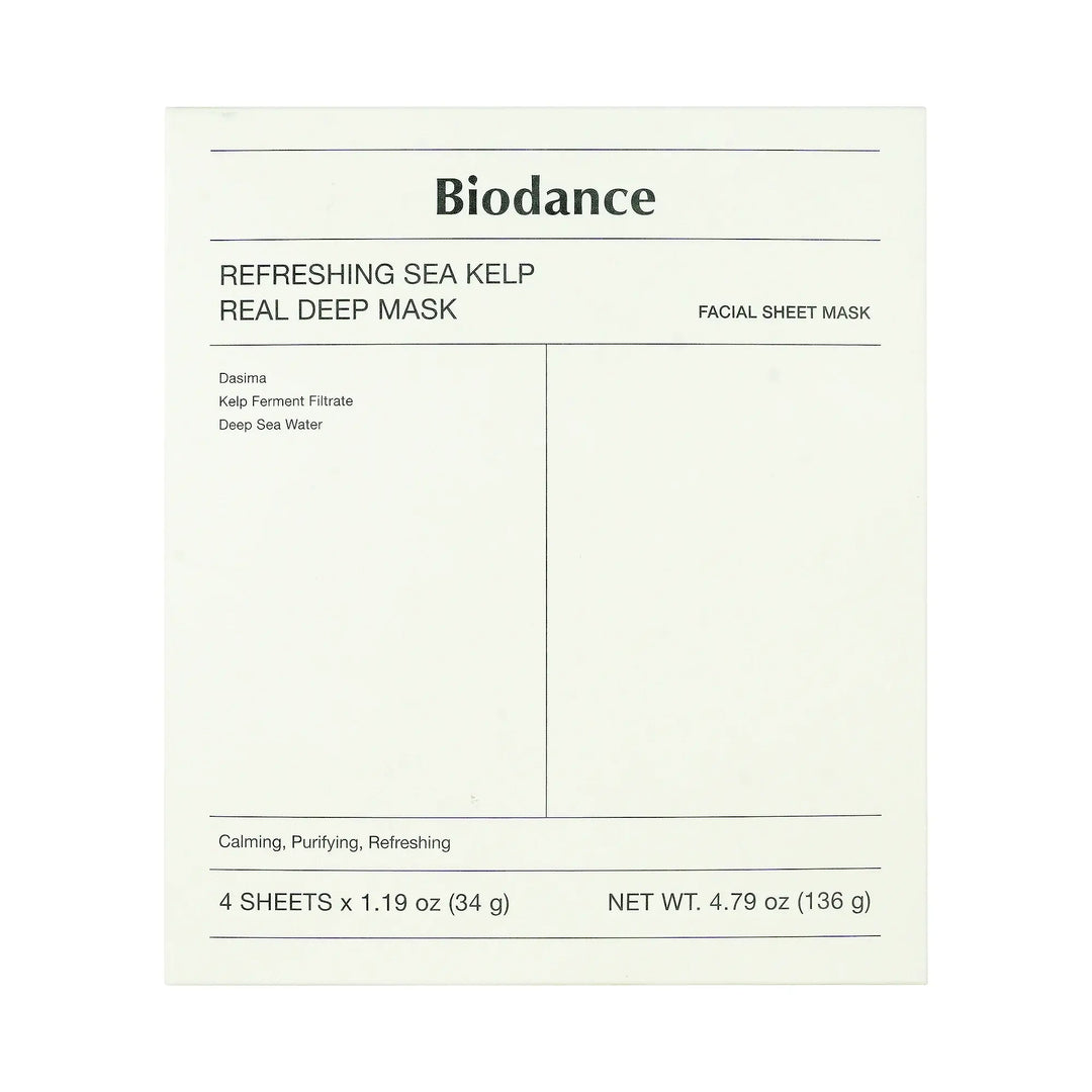 61445-Biodance Refreshing Sea Kelp Real Deep Mask 4 Sheets +1