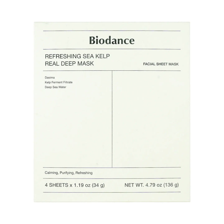 61445-Biodance Refreshing Sea Kelp Real Deep Mask 4 Sheets +1