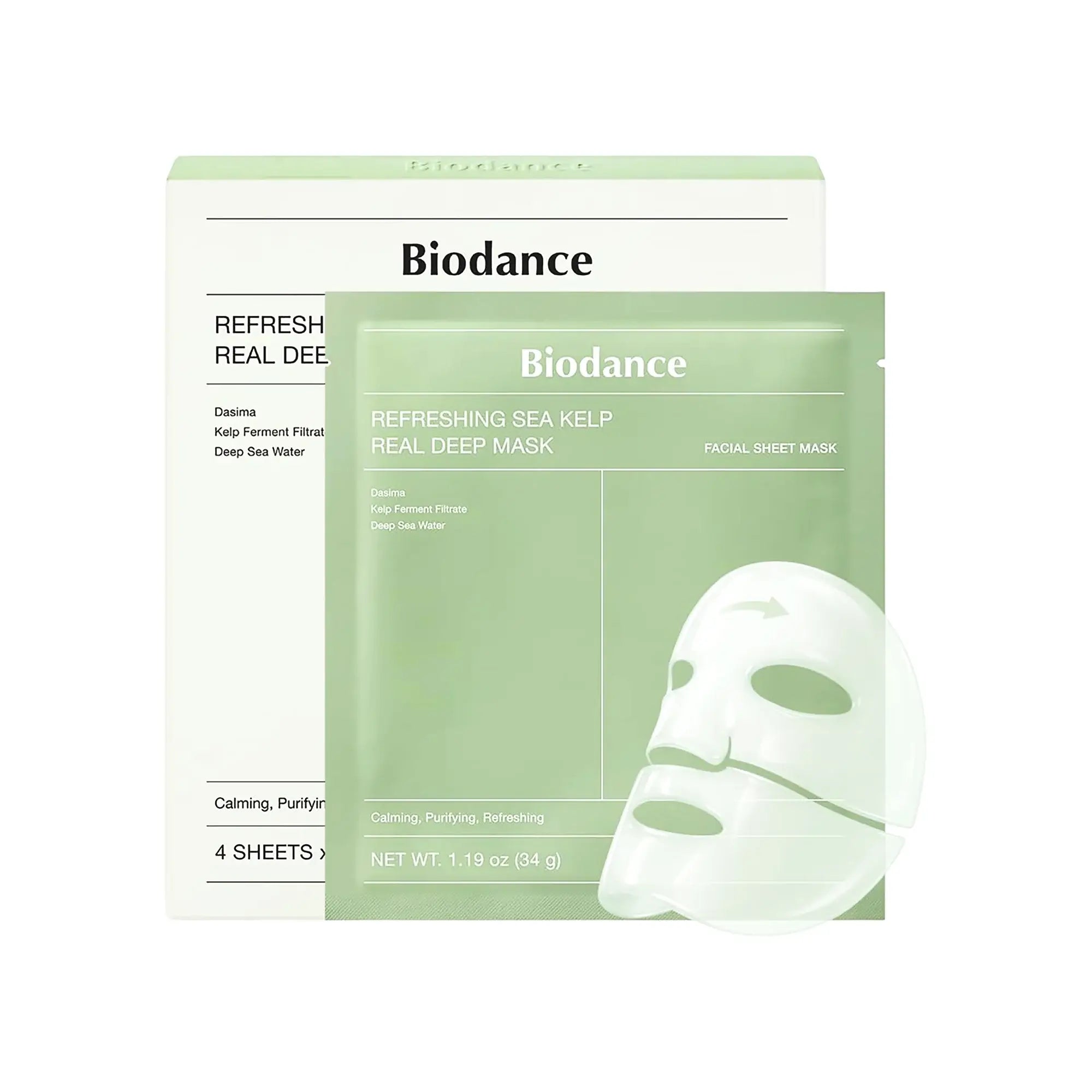 61445-Biodance Refreshing Sea Kelp Real Deep Mask 4 Sheets